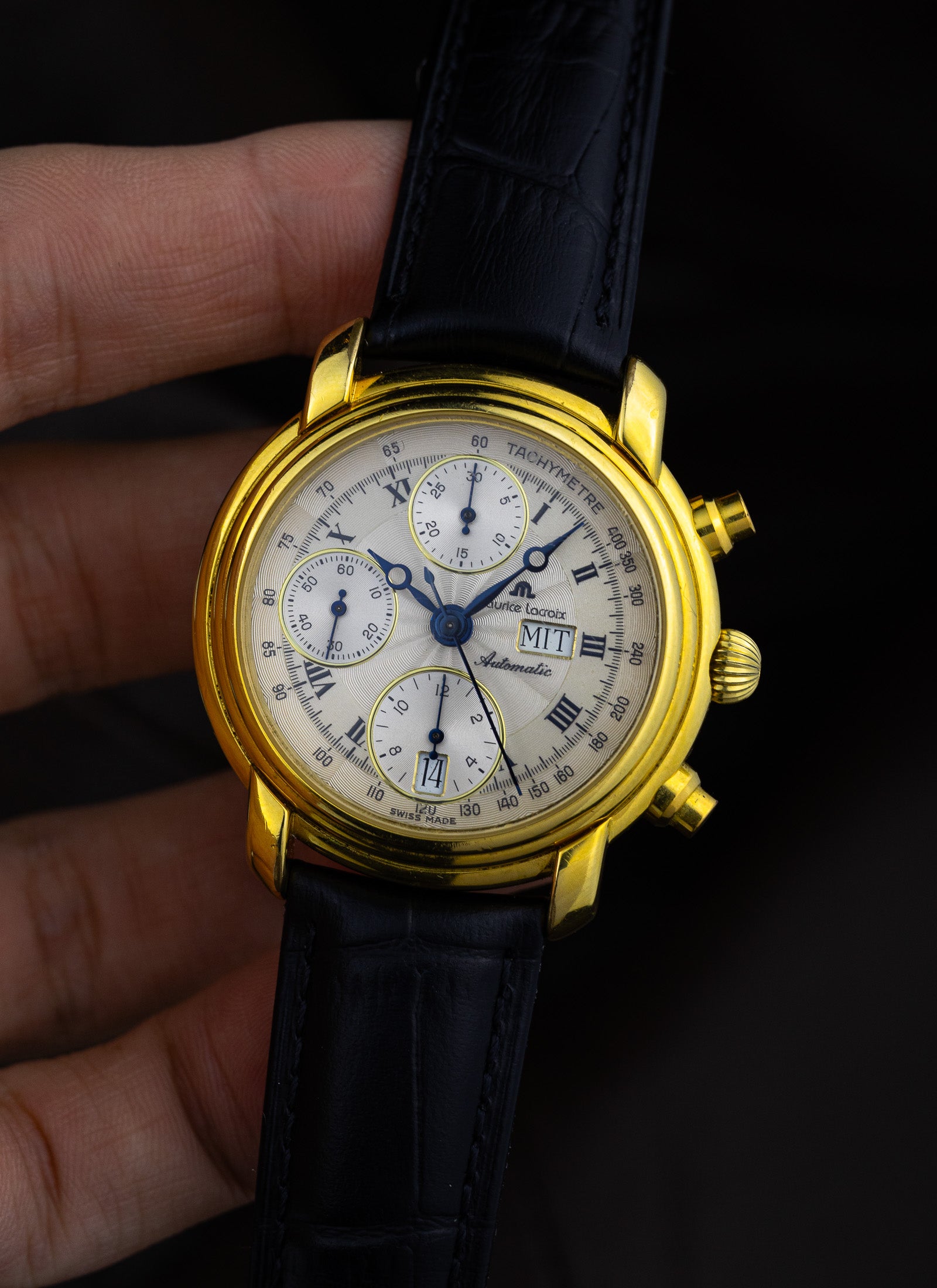 1990s Maurice Lacroix Chronograph Day Date 39353