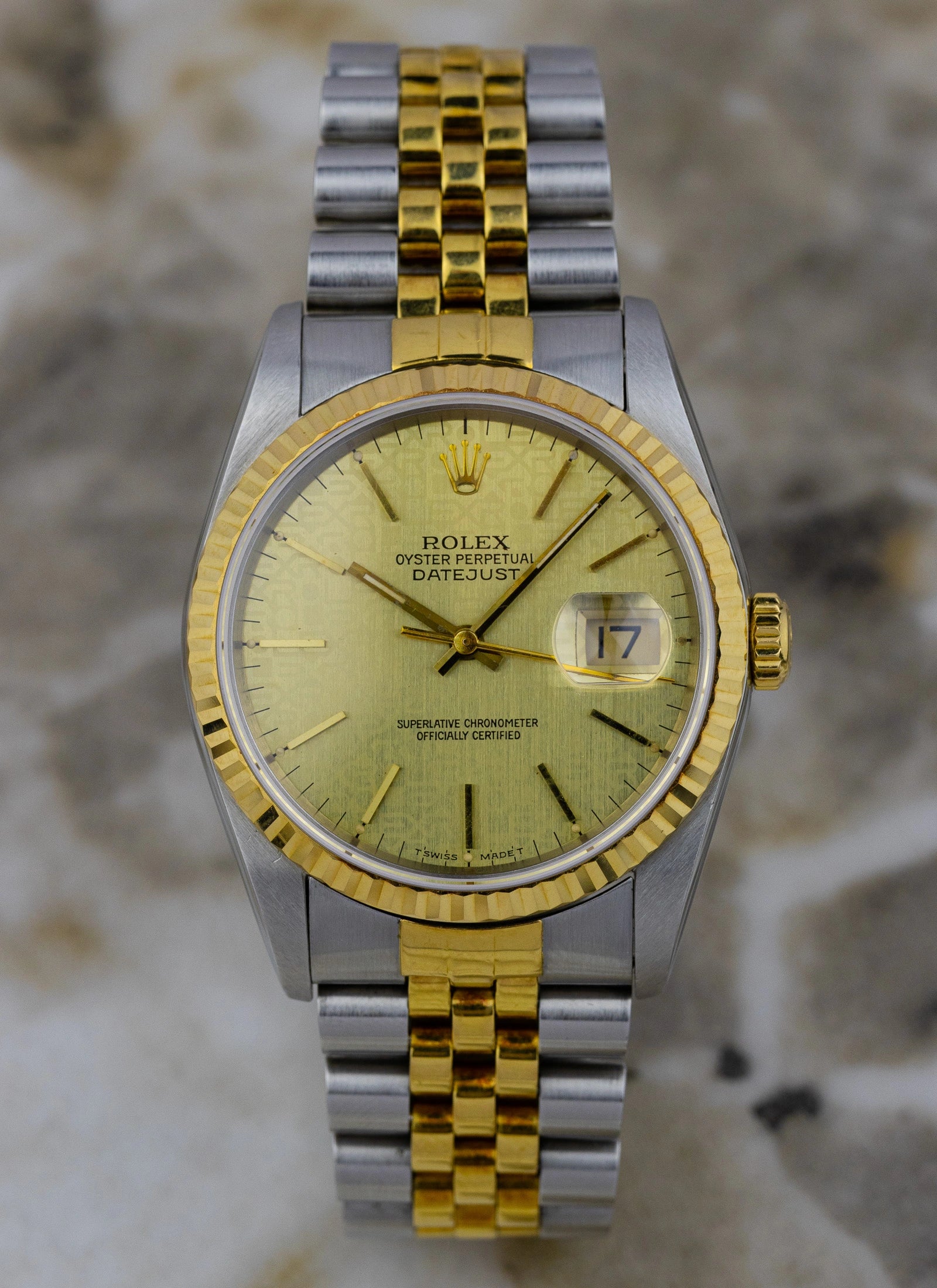 1990 Rolex Datejust Anniversary Dial 16233 Box