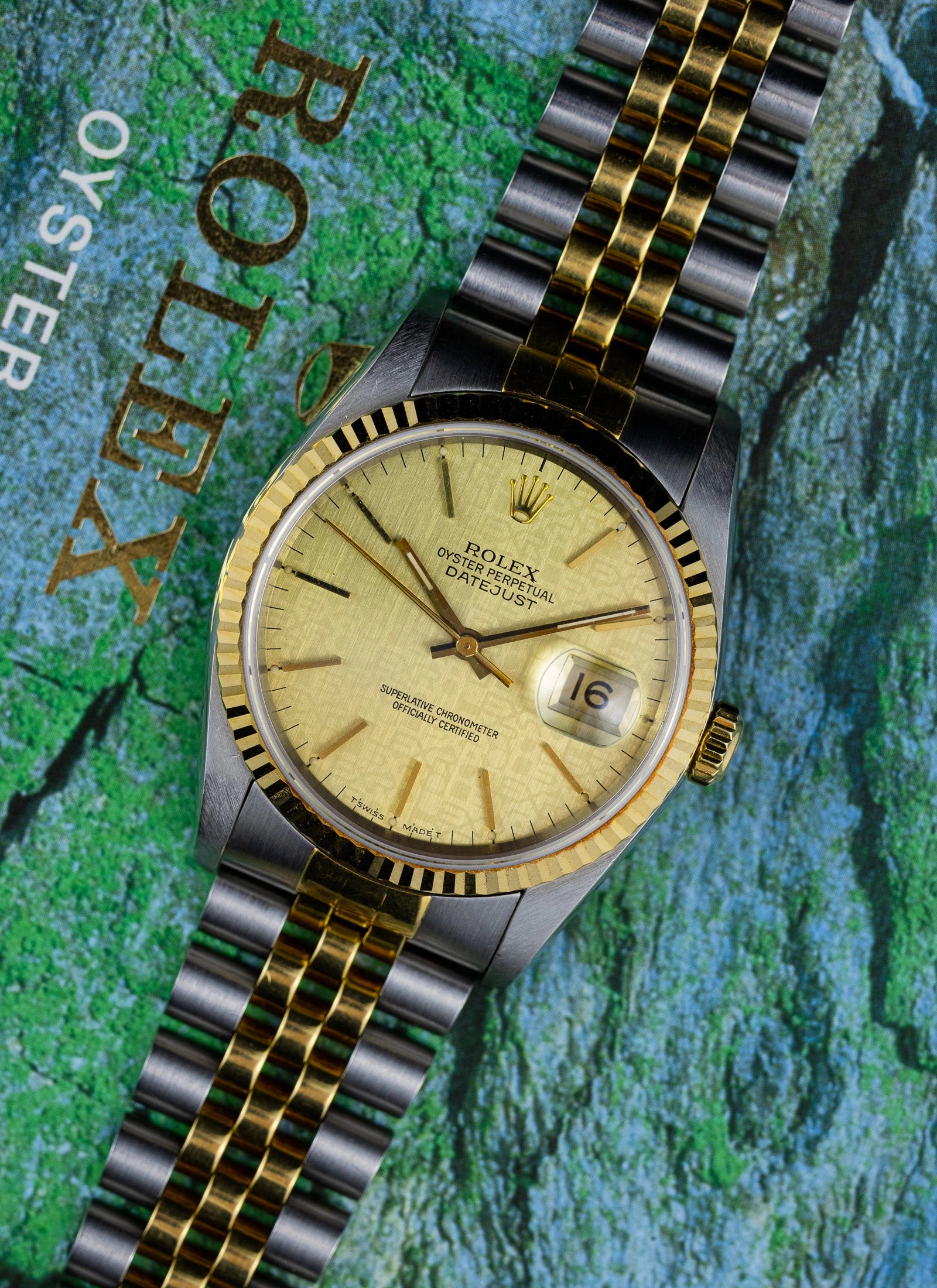 1990 Rolex Datejust Anniversary Dial 16233 Box