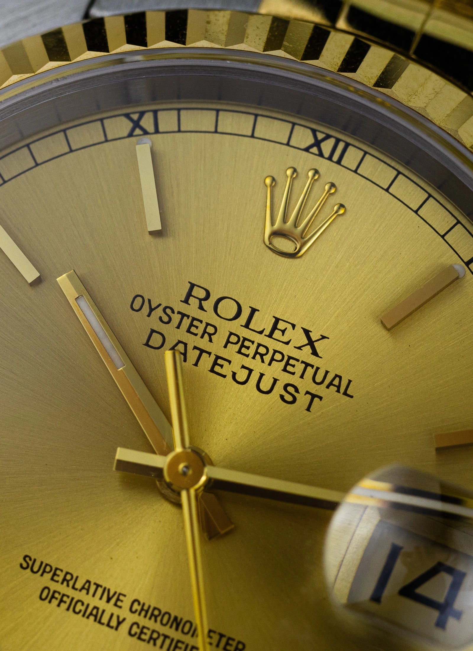 1996 Rolex Datejust Champagne Dial 16233 Full Set