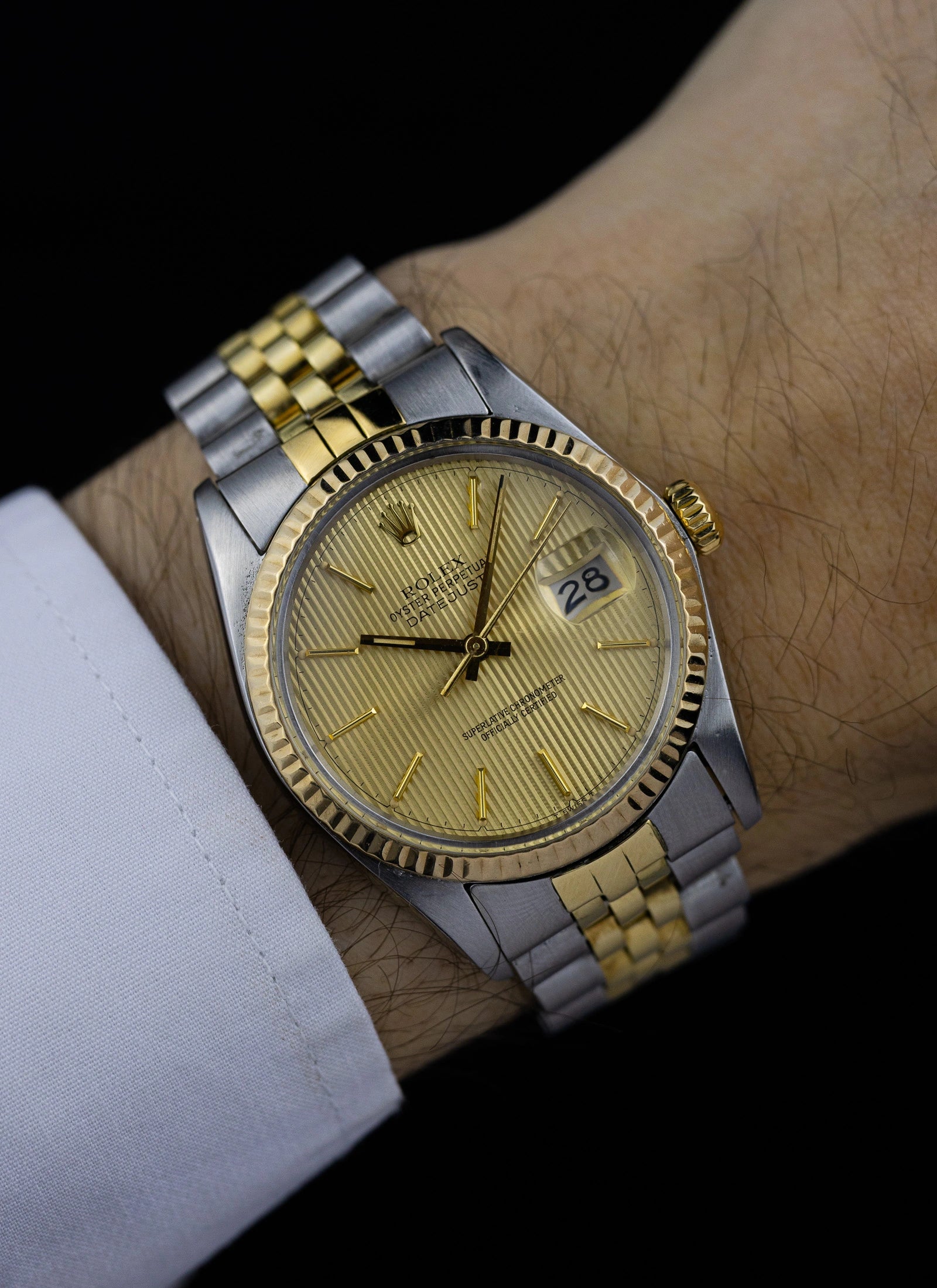 1980 Rolex Datejust Tapestry Dial 16013 Full Set