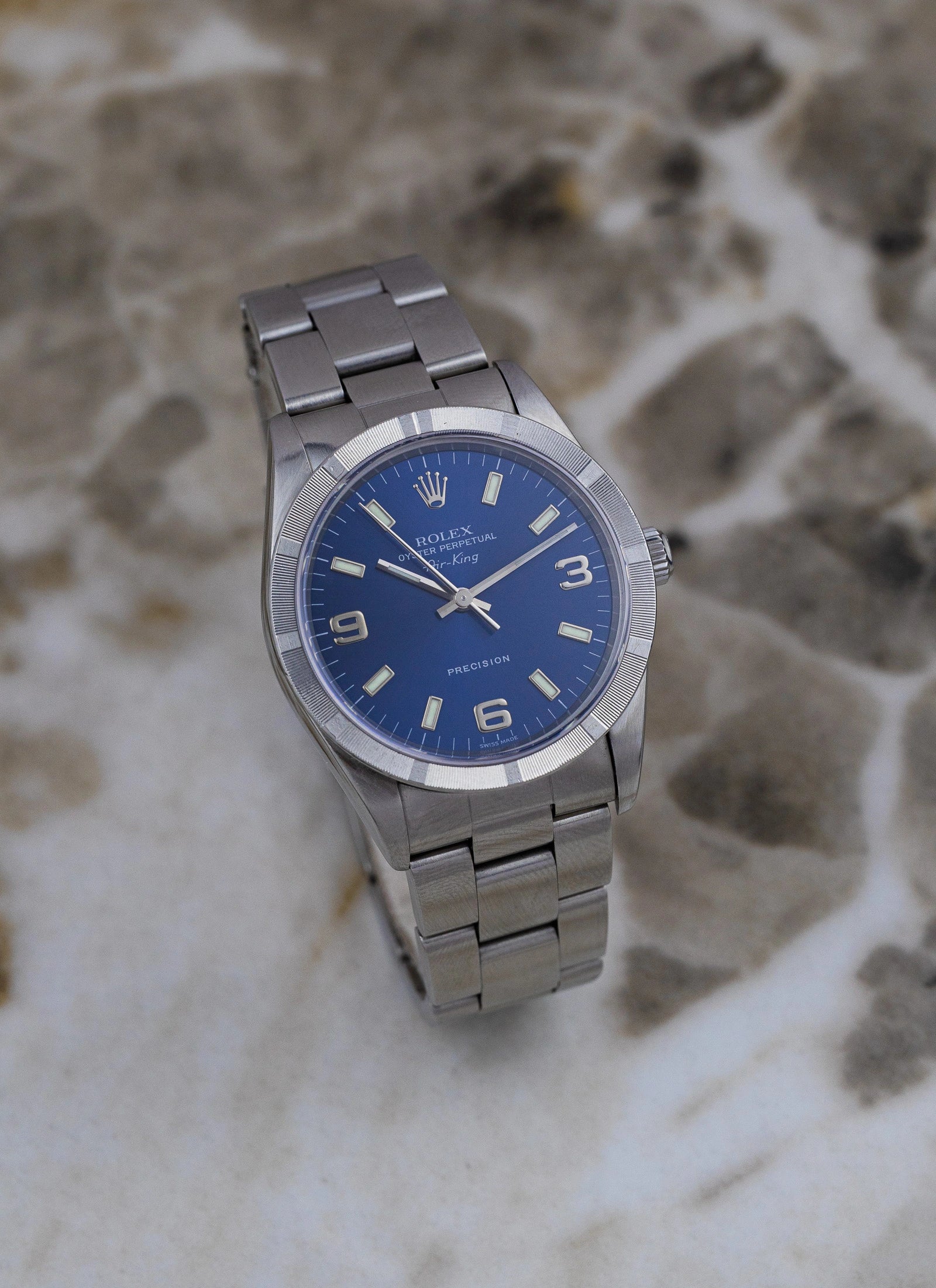 1995 Rolex Air King ref. 14010 Navy Explorer Dial