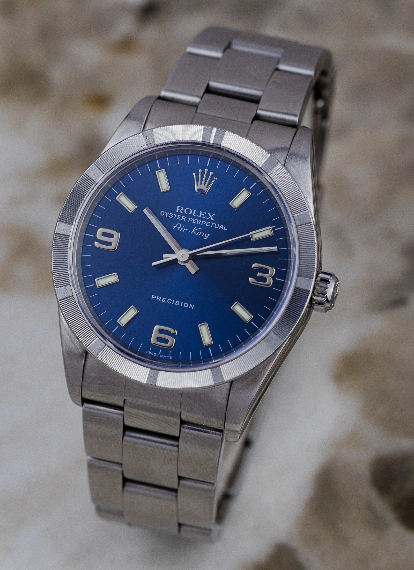 1995 Rolex Air King ref. 14010 Navy Explorer Dial