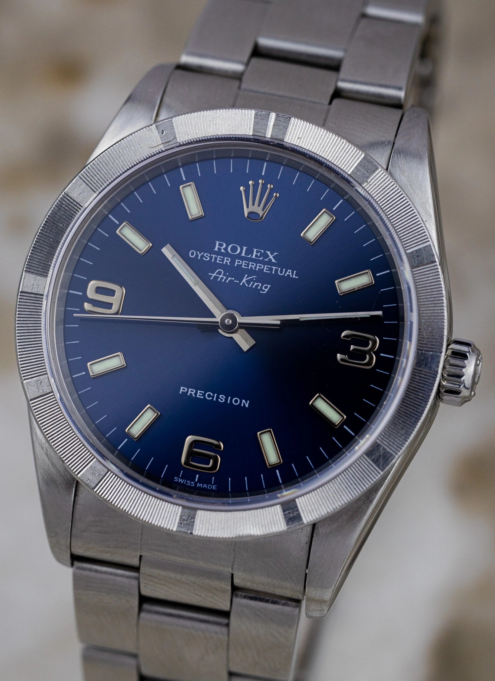 1995 Rolex Air King ref. 14010 Navy Explorer Dial