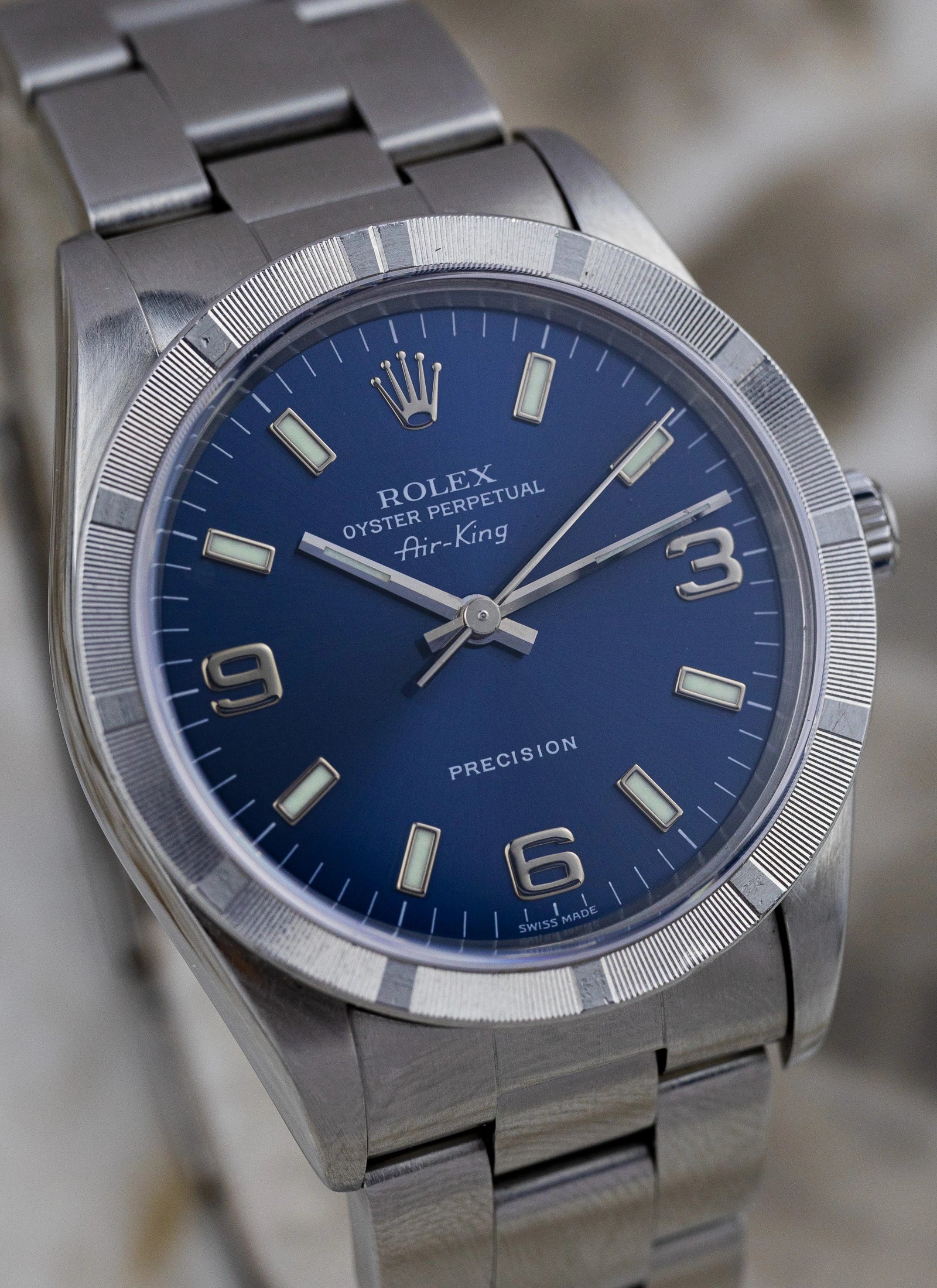 1995 Rolex Air King ref. 14010 Navy Explorer Dial