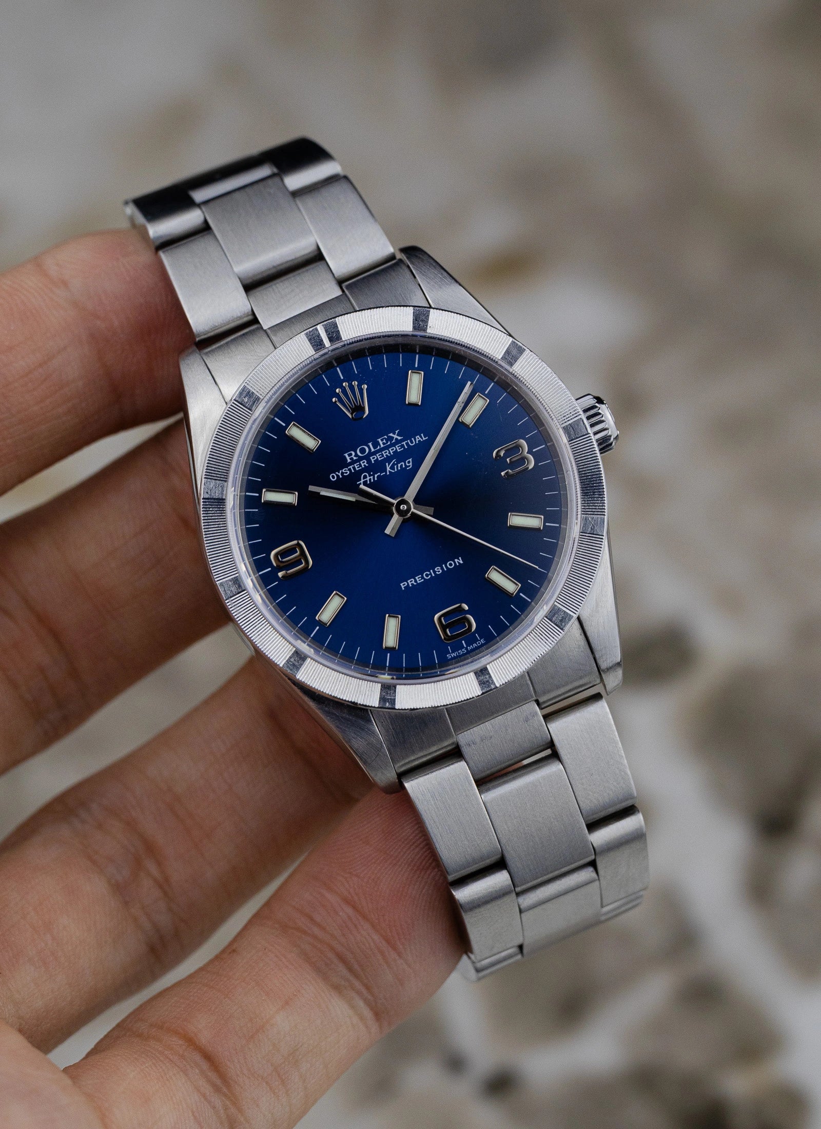 1995 Rolex Air King ref. 14010 Navy Explorer Dial