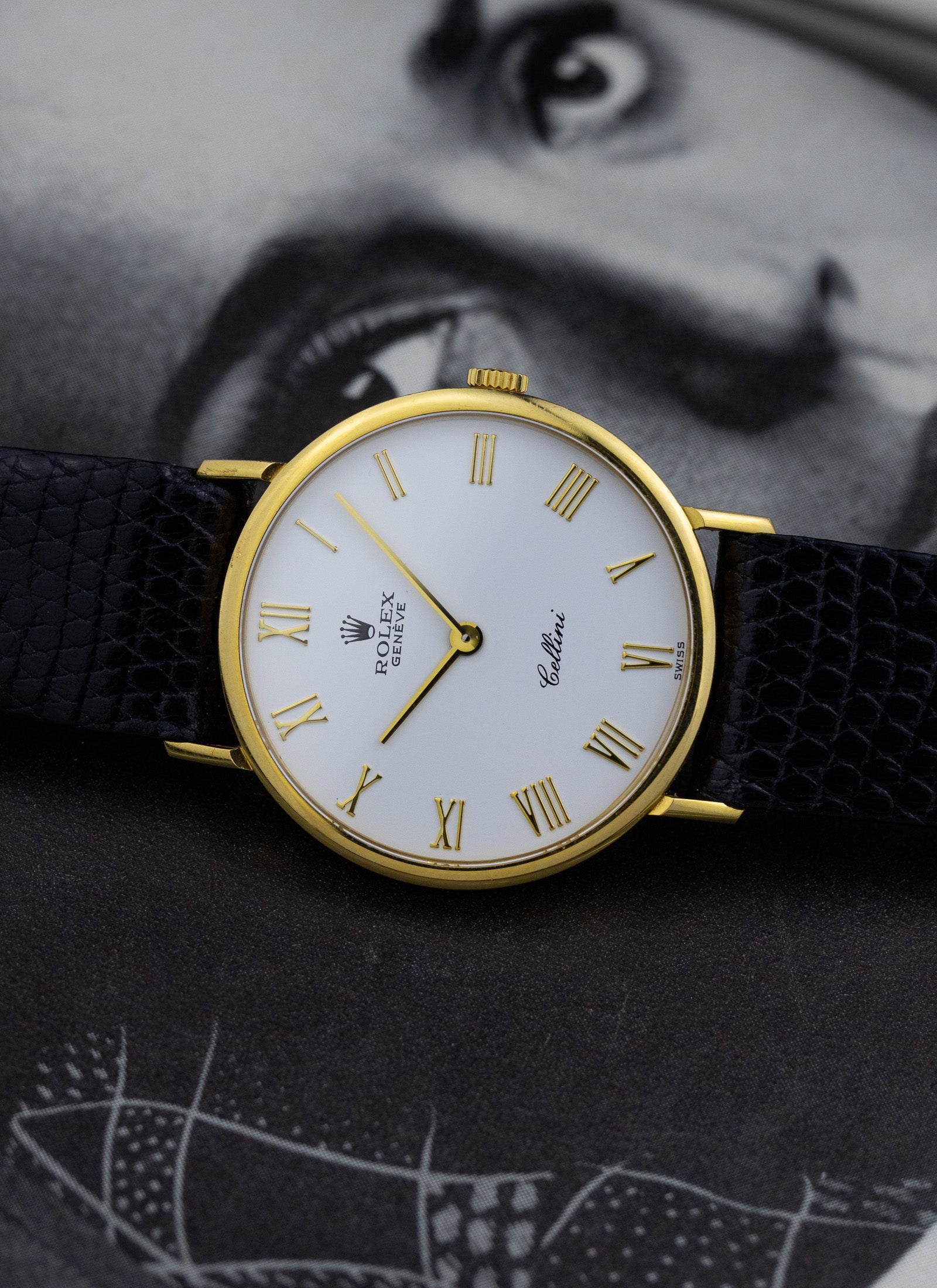 1990 18K Rolex Cellini Roman Dial 5112