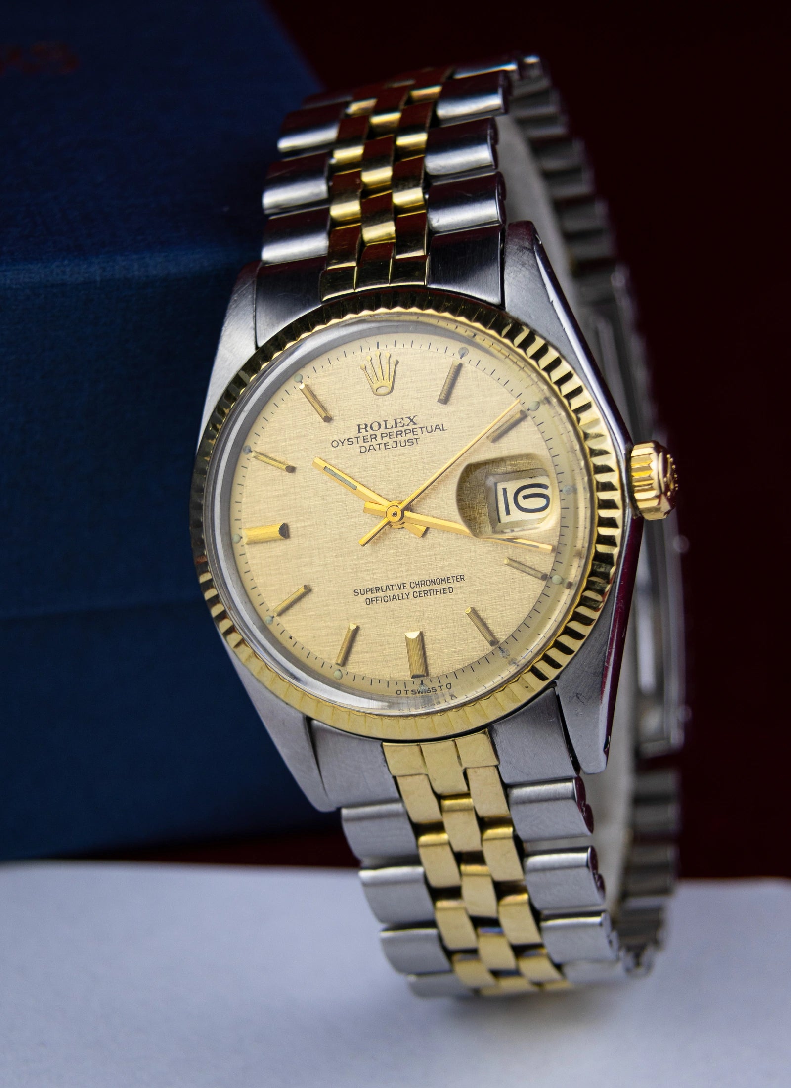 1973 Rolex Datejust 1601 Bicolor Linen Sigma Dial cal. 1570