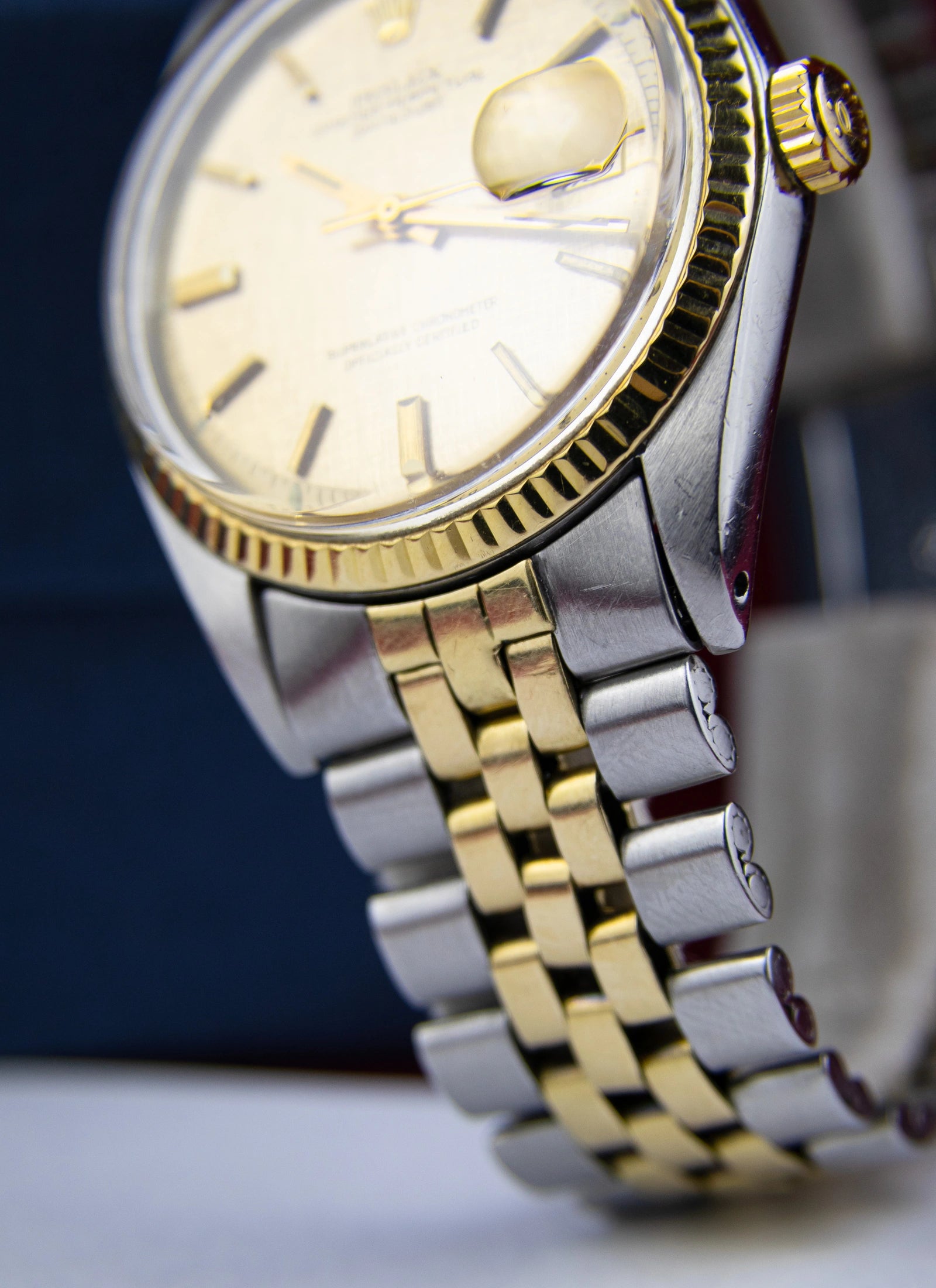 1973 Rolex Datejust 1601 Bicolor Linen Sigma Dial cal. 1570