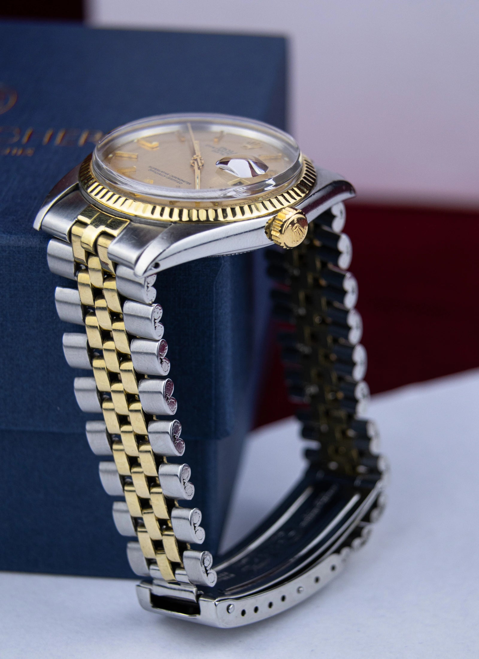 1973 Rolex Datejust 1601 Bicolor Linen Sigma Dial cal. 1570