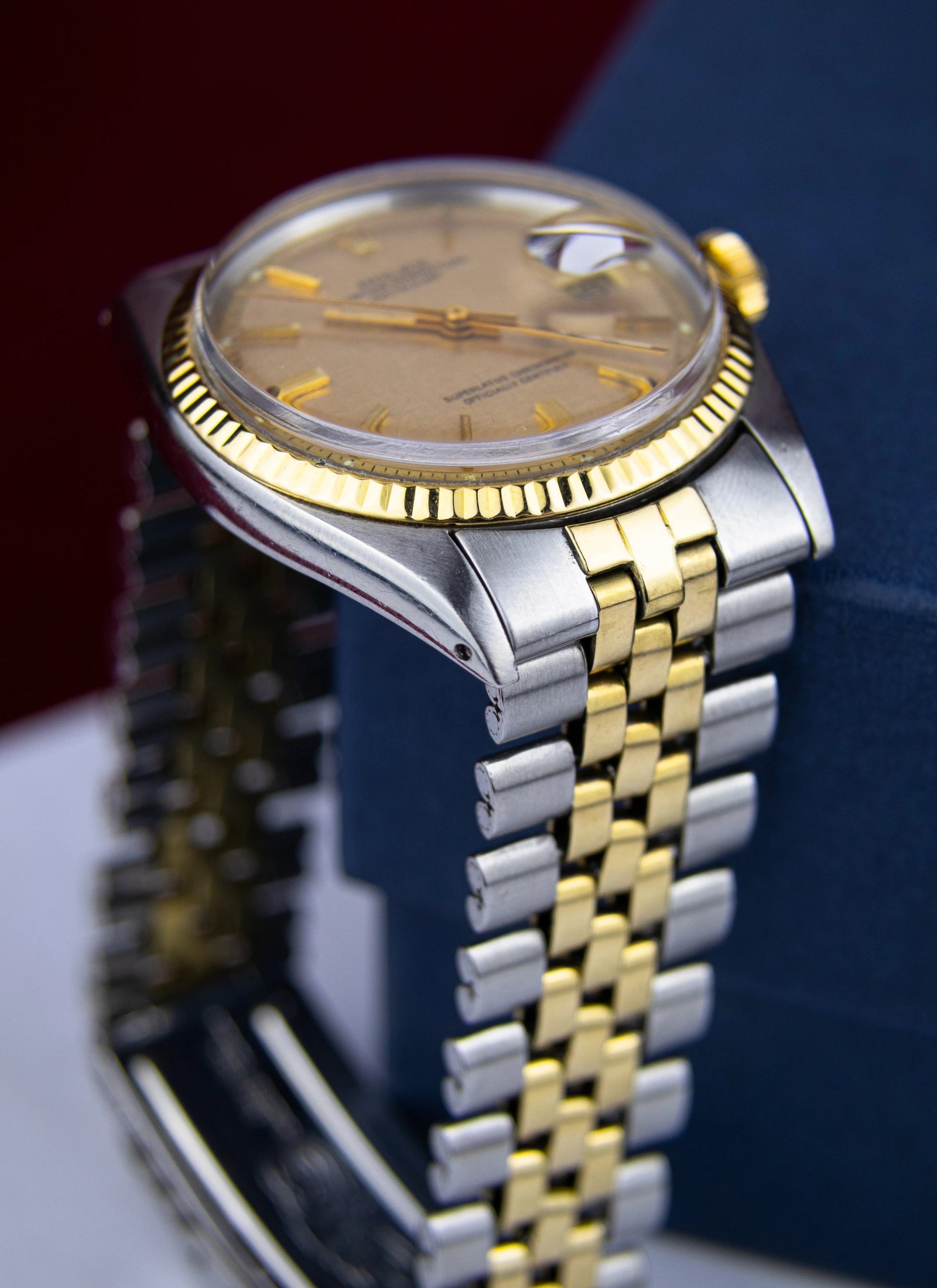 1973 Rolex Datejust 1601 Bicolor Linen Sigma Dial cal. 1570