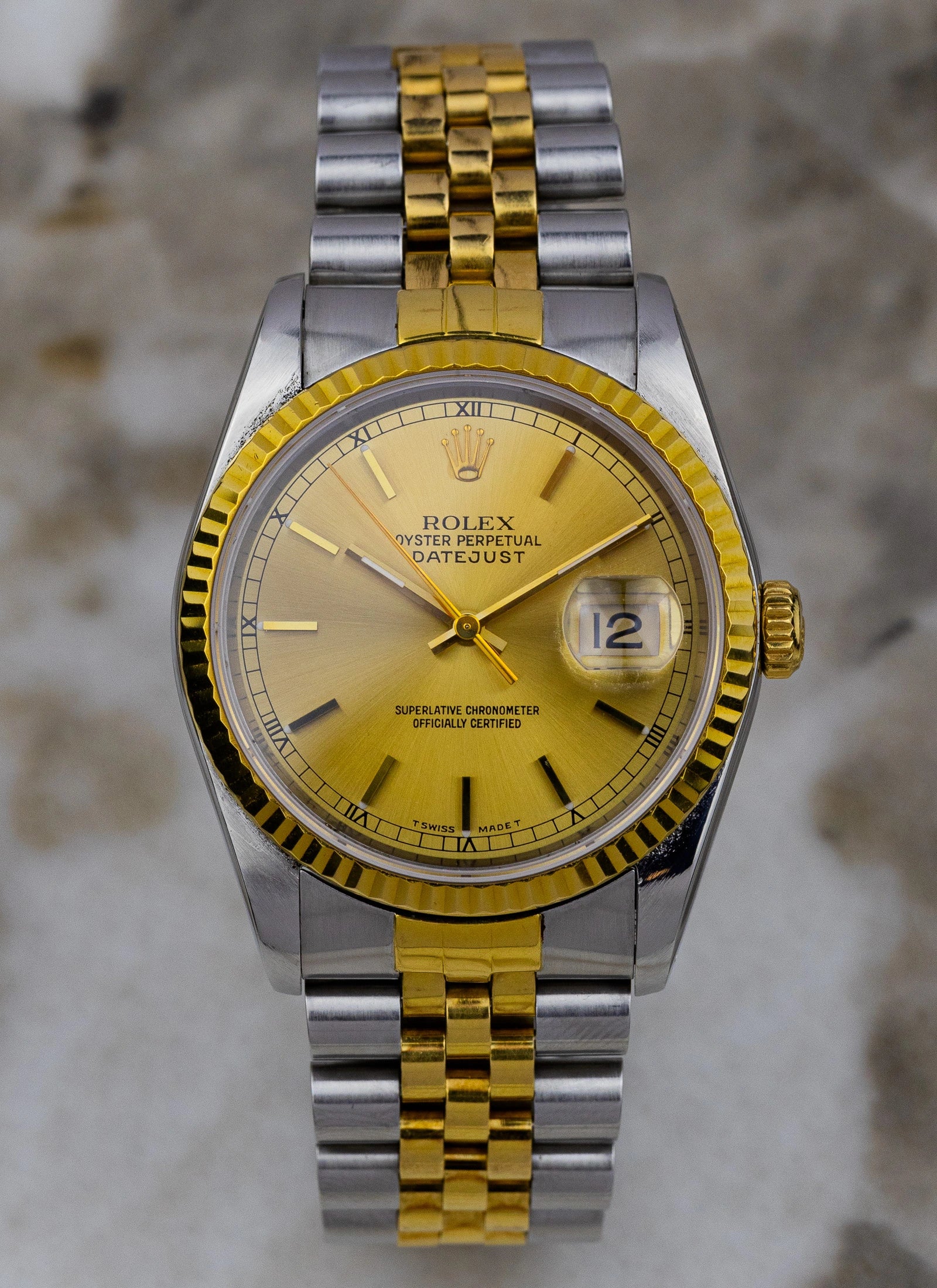 1991 Rolex Datejust 36 Champange Dial Ref. 16233