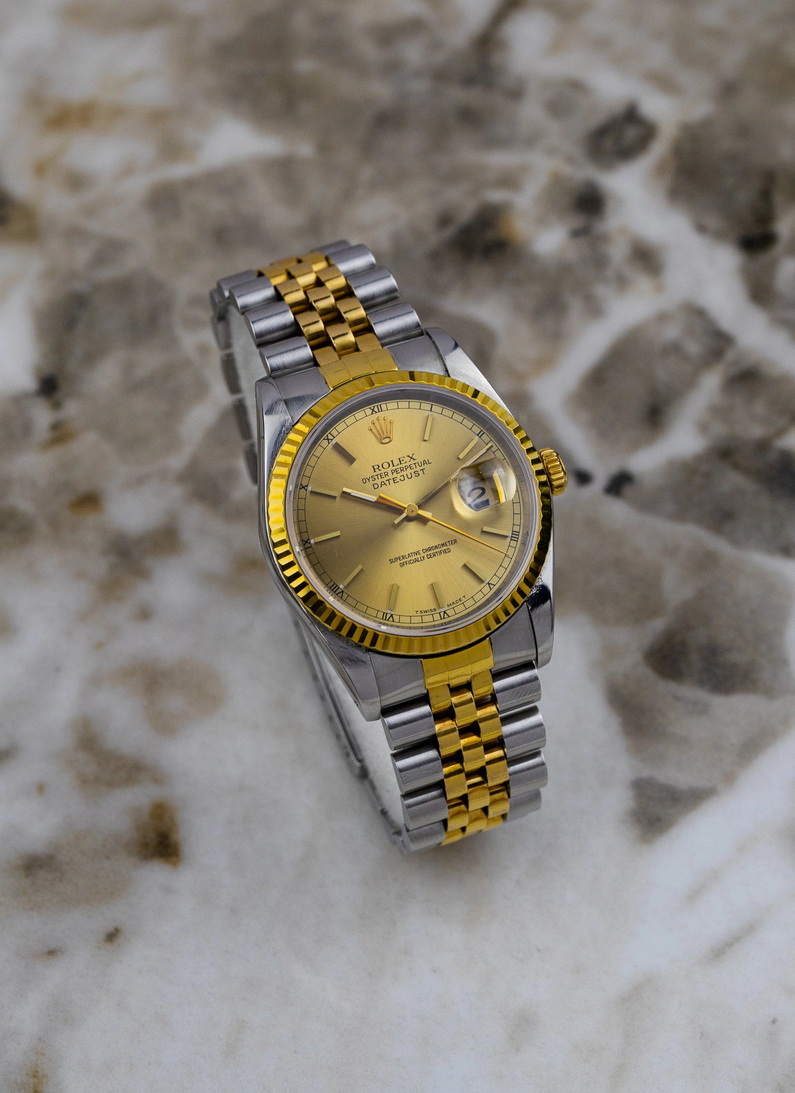 1991 Rolex Datejust 36 Champange Dial Ref. 16233