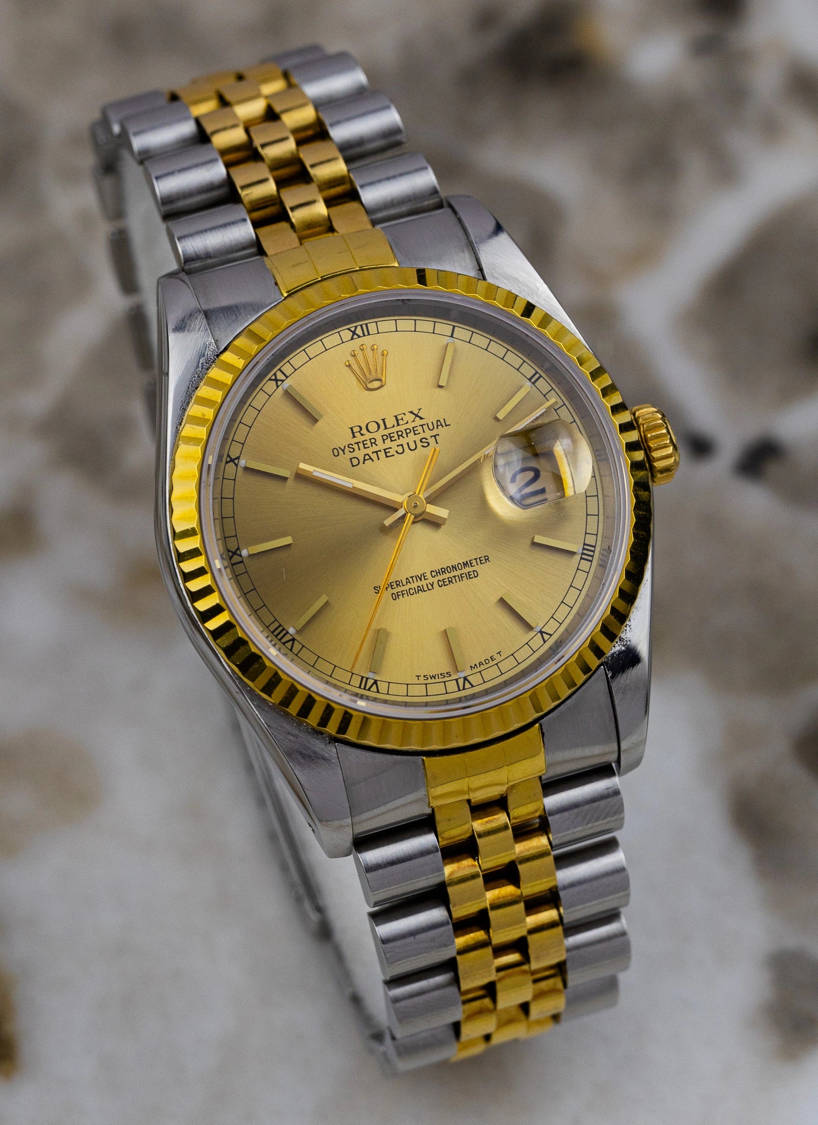 1991 Rolex Datejust 36 Champange Dial Ref. 16233