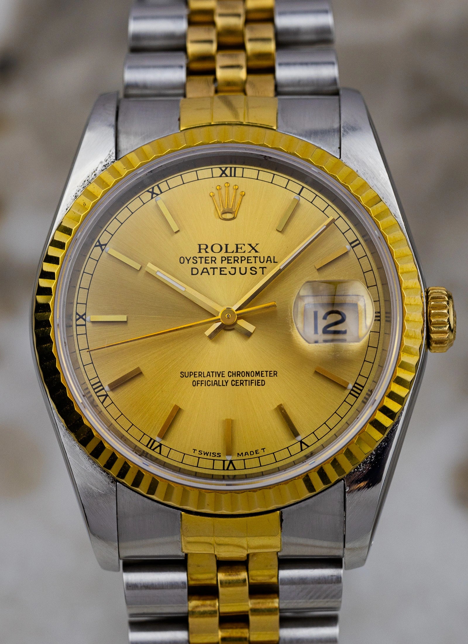 1991 Rolex Datejust 36 Champange Dial Ref. 16233