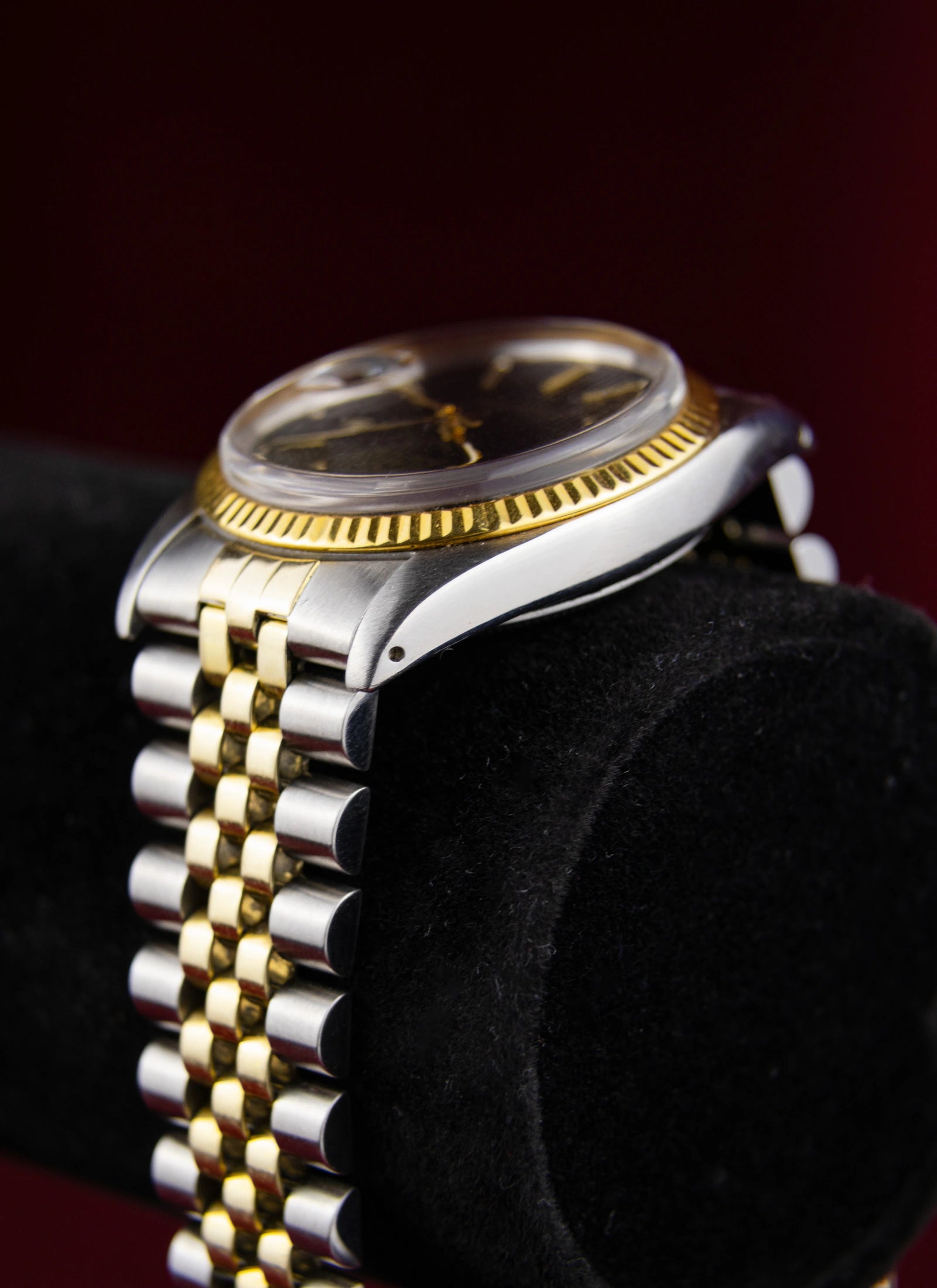 1982 Rolex Datejust 16013 Bicolor Black Tapestry Dial