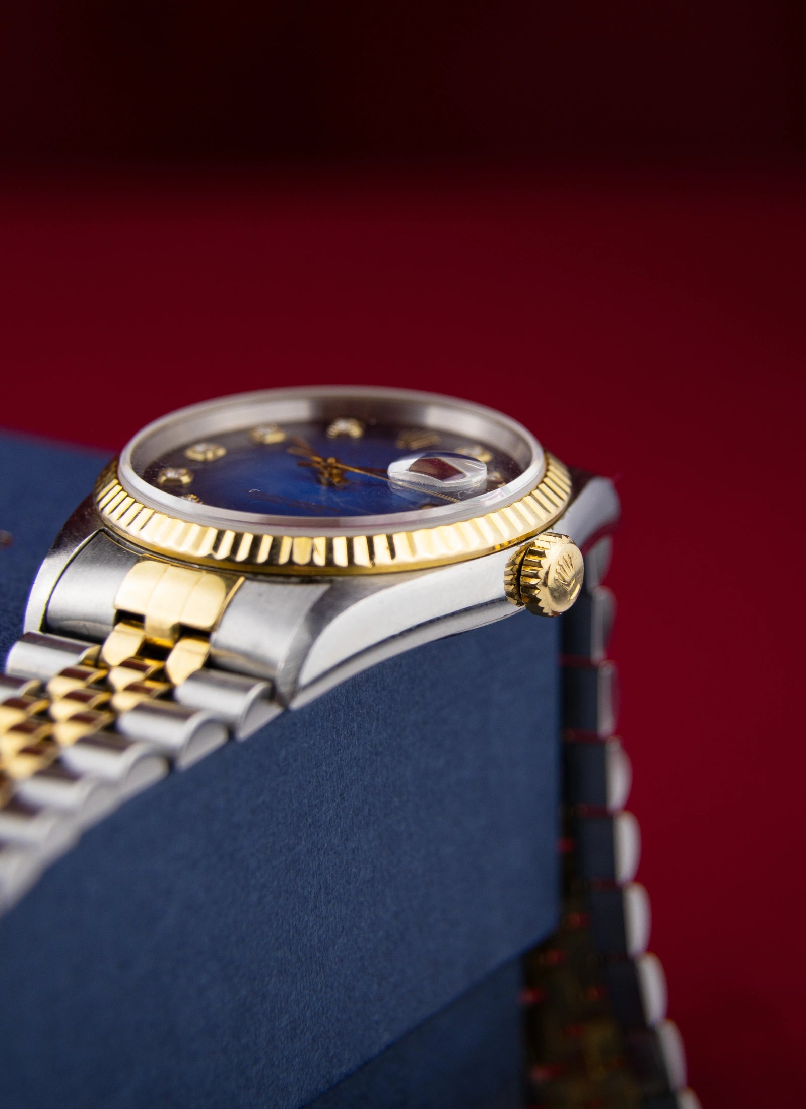 1995 Rolex Datejust 16233 Blue Vignette Diamond Dial