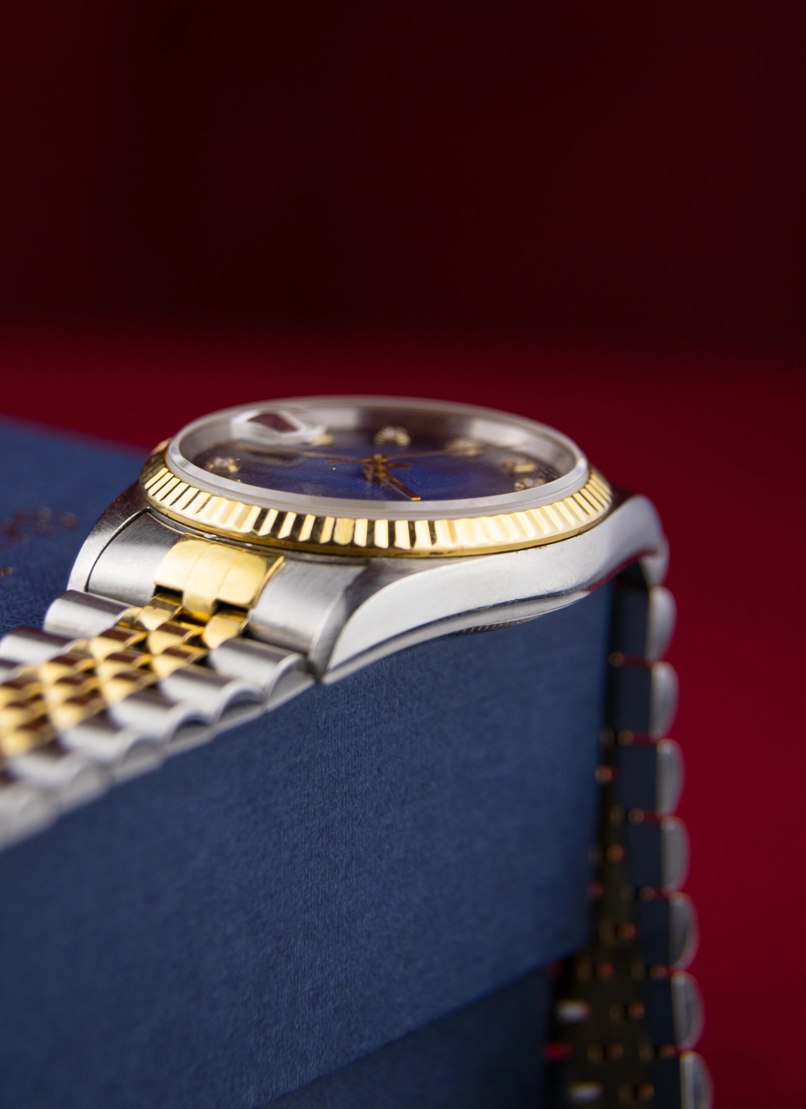 1995 Rolex Datejust 16233 Blue Vignette Diamond Dial