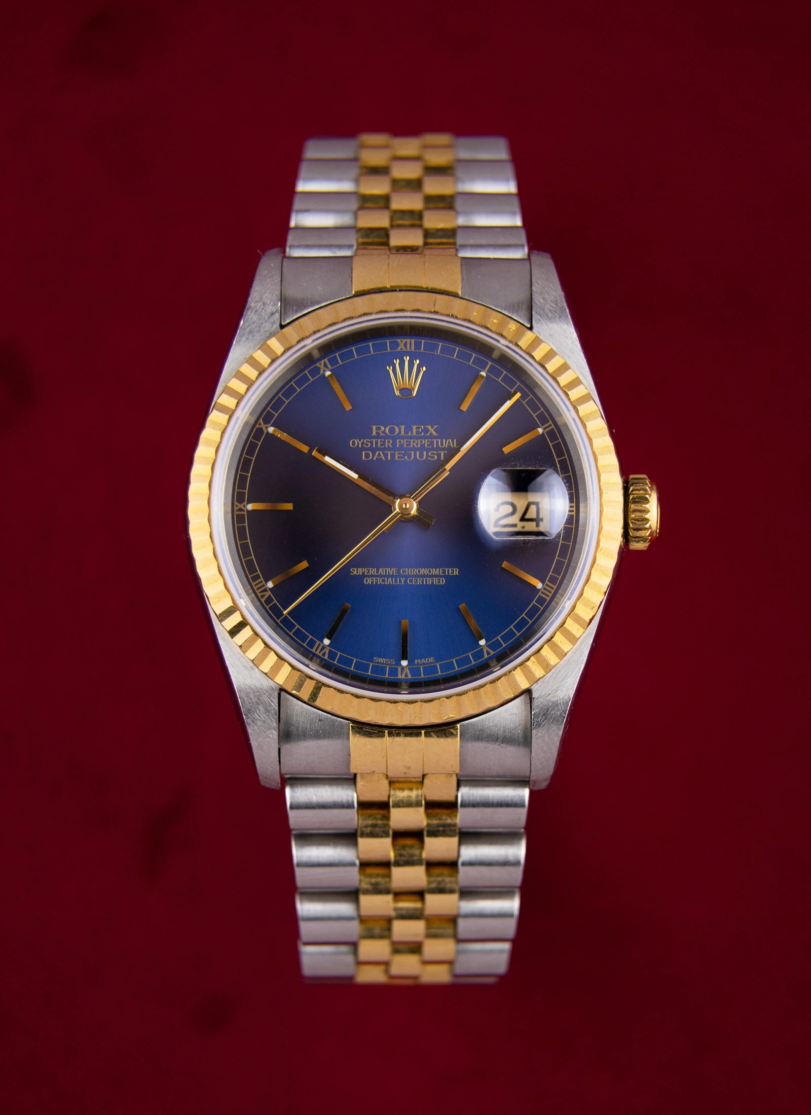 2000 Rolex Datejust 16233 Blue Dial