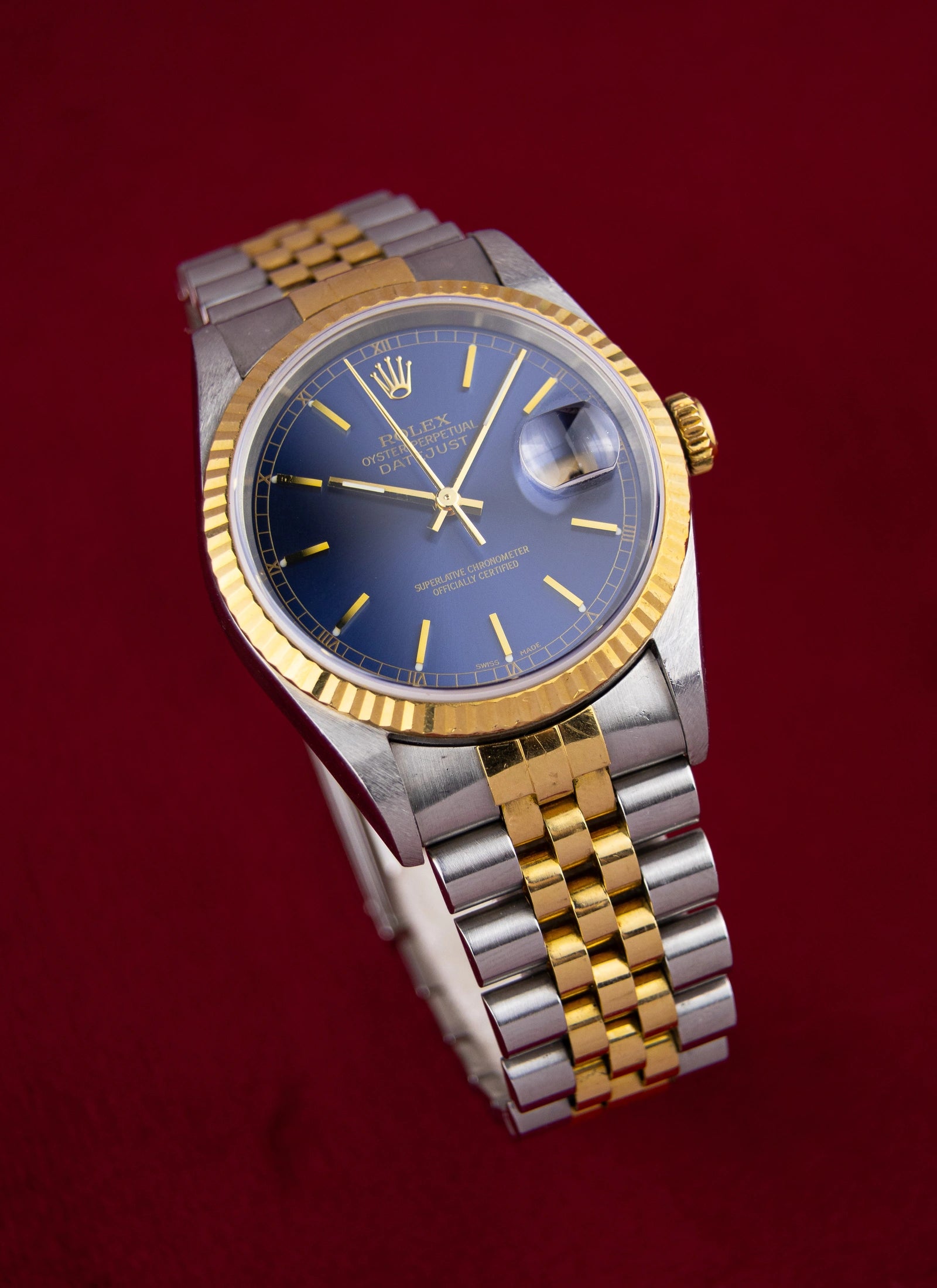 2000 Rolex Datejust 16233 Blue Dial