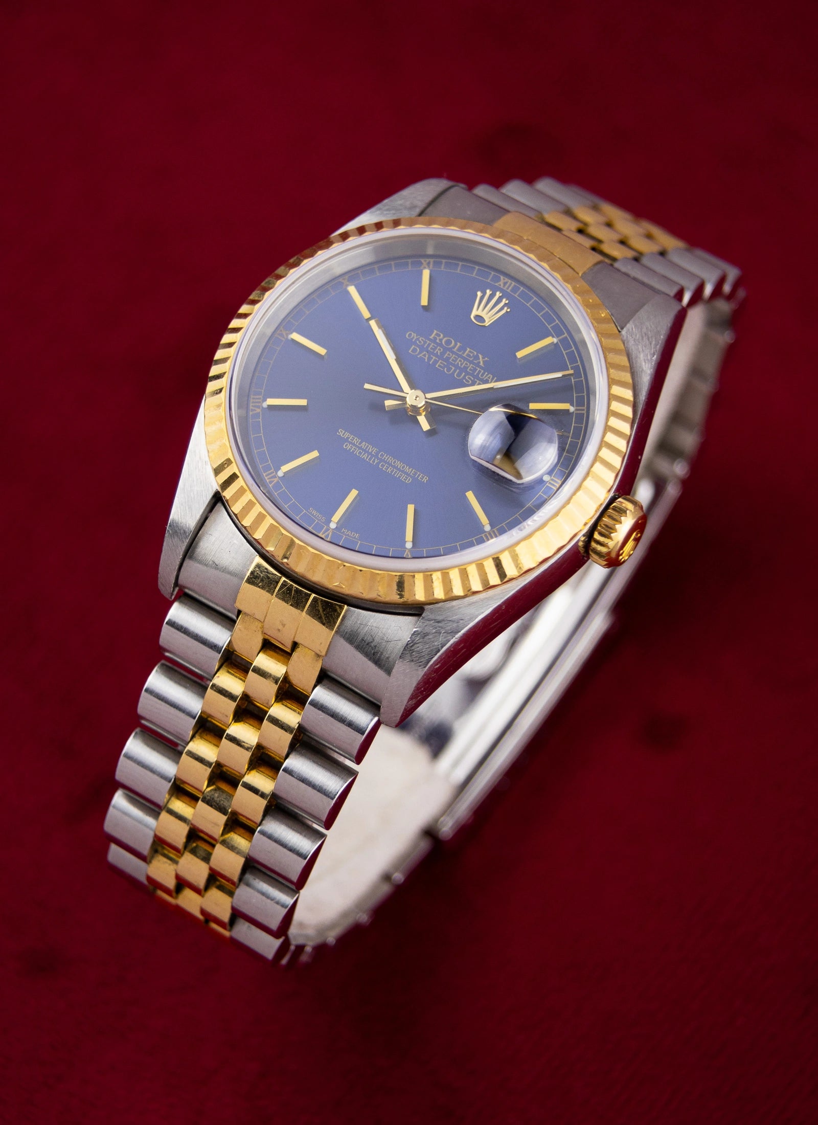2000 Rolex Datejust 16233 Blue Dial