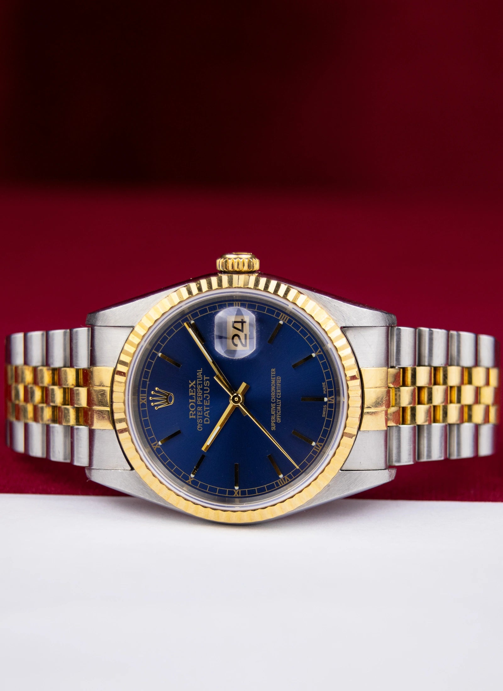 2000 Rolex Datejust 16233 Blue Dial