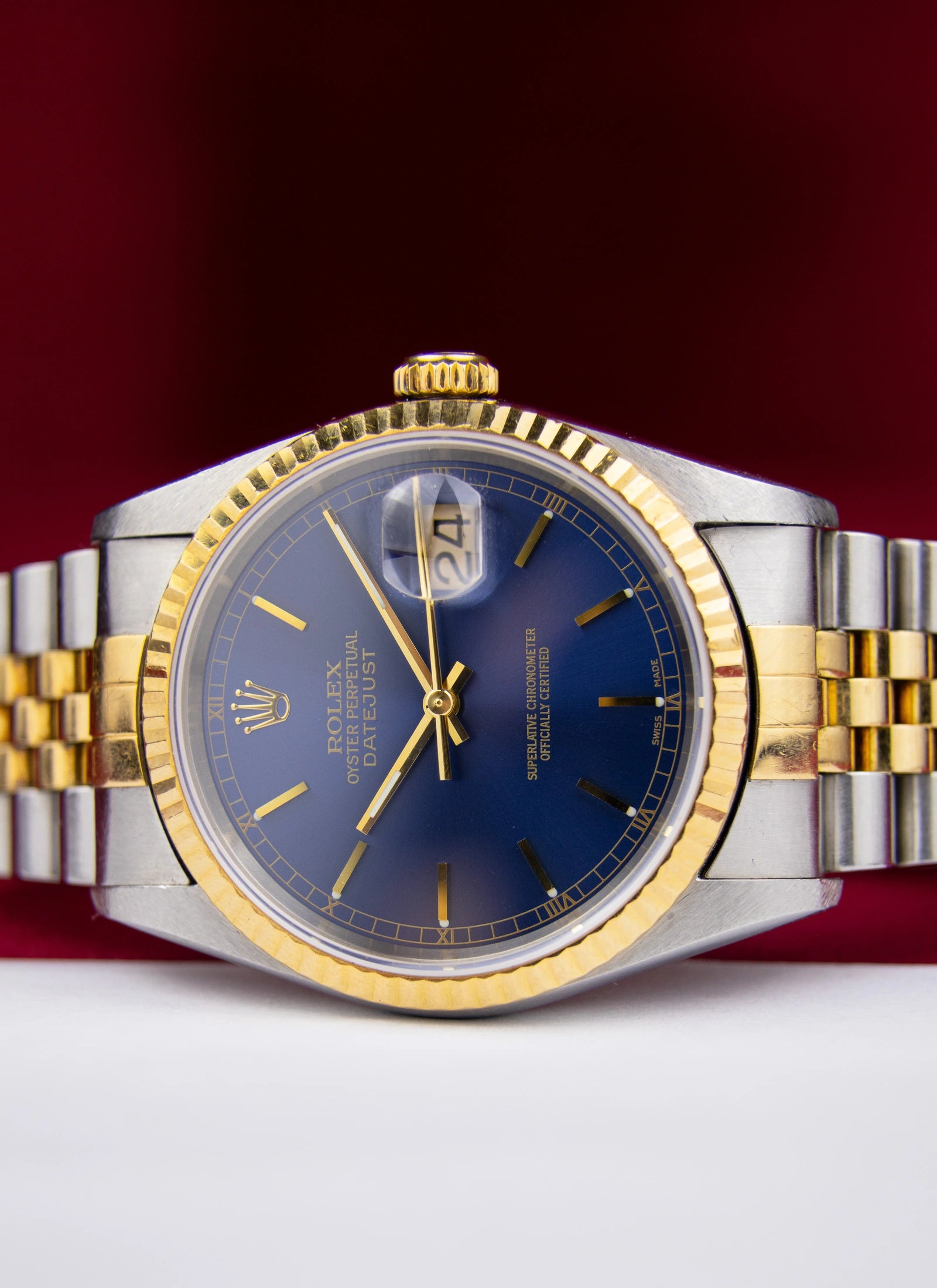 2000 Rolex Datejust 16233 Blue Dial