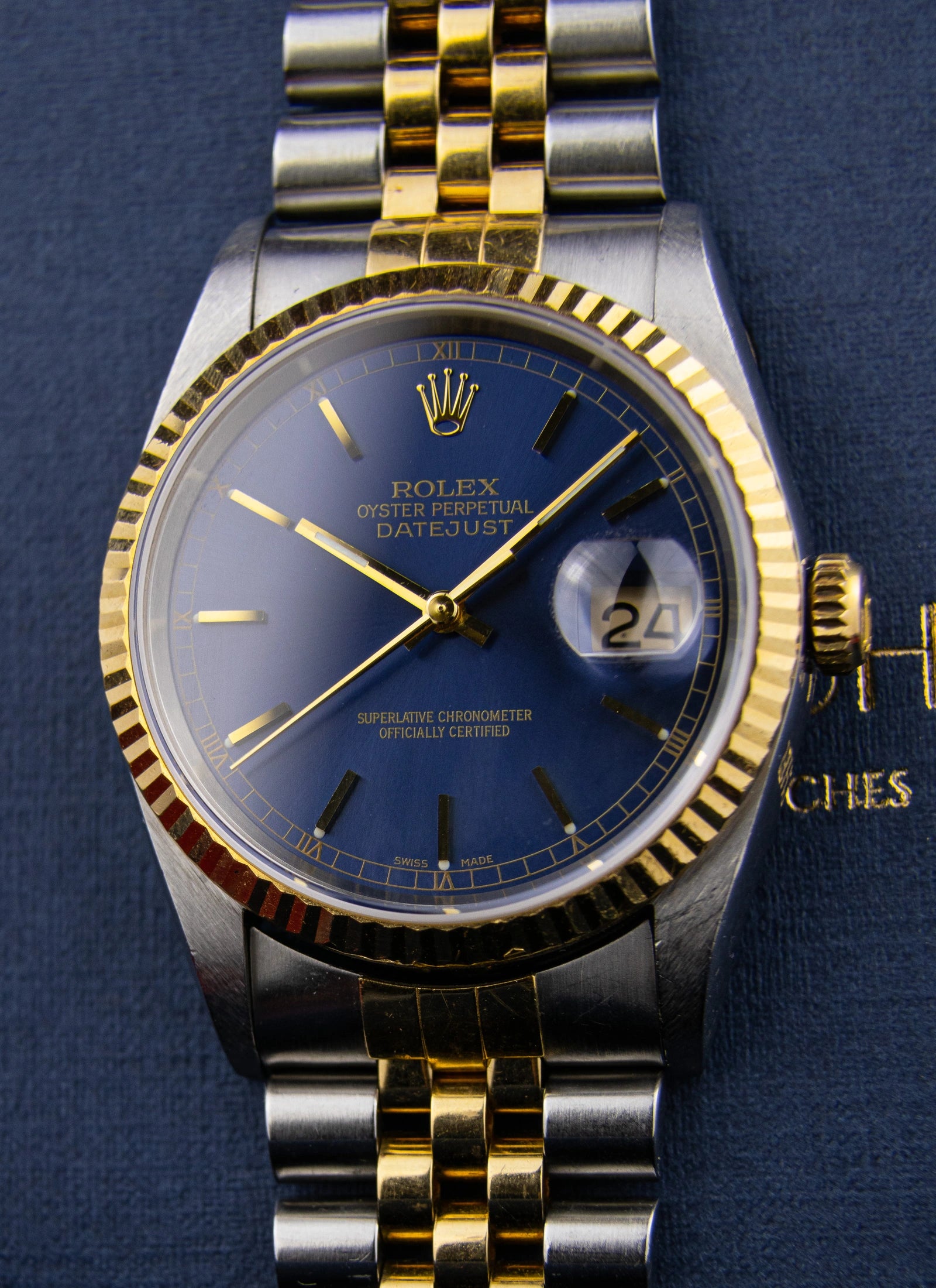2000 Rolex Datejust 16233 Blue Dial