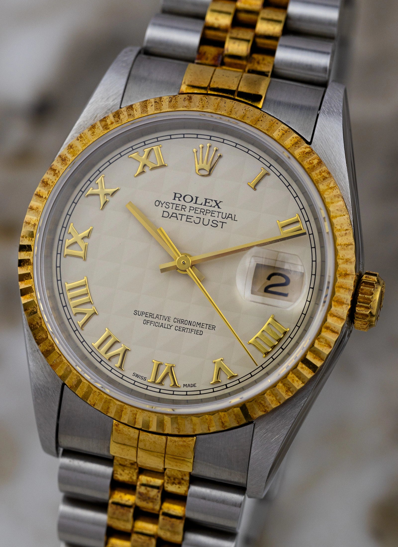 1995 Rolex Datejust Ref. 16233 Pyramid Dial