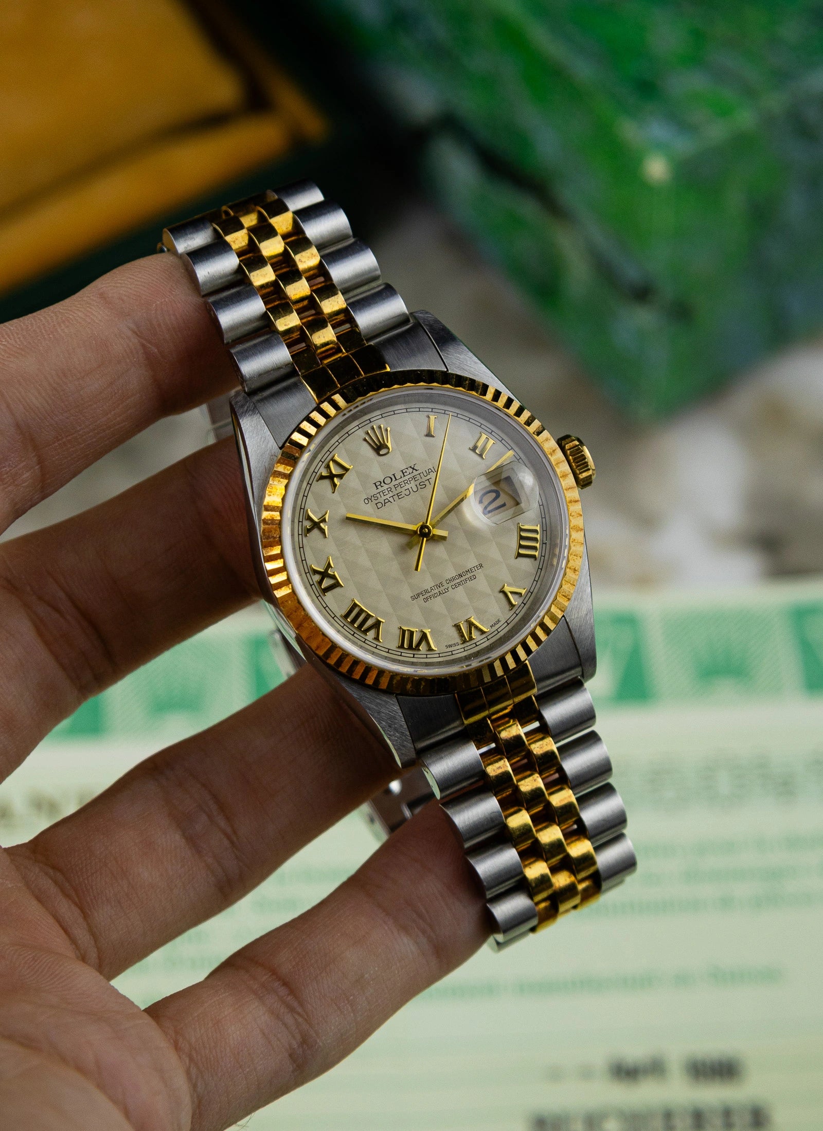 1995 Rolex Datejust Ref. 16233 Pyramid Dial
