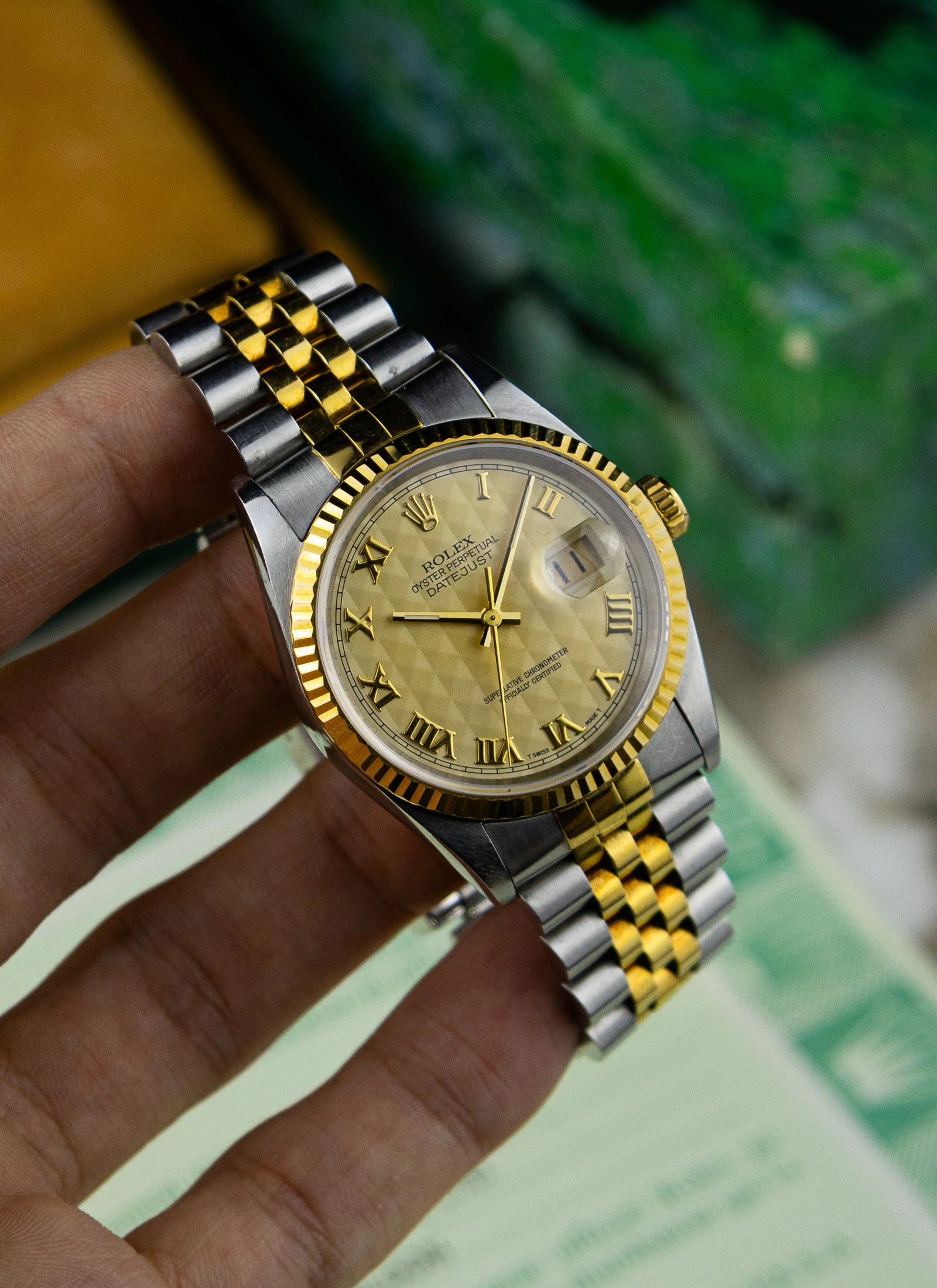 1994 Rolex Datejust Ref. 16233 Tropical Pyramid Dial