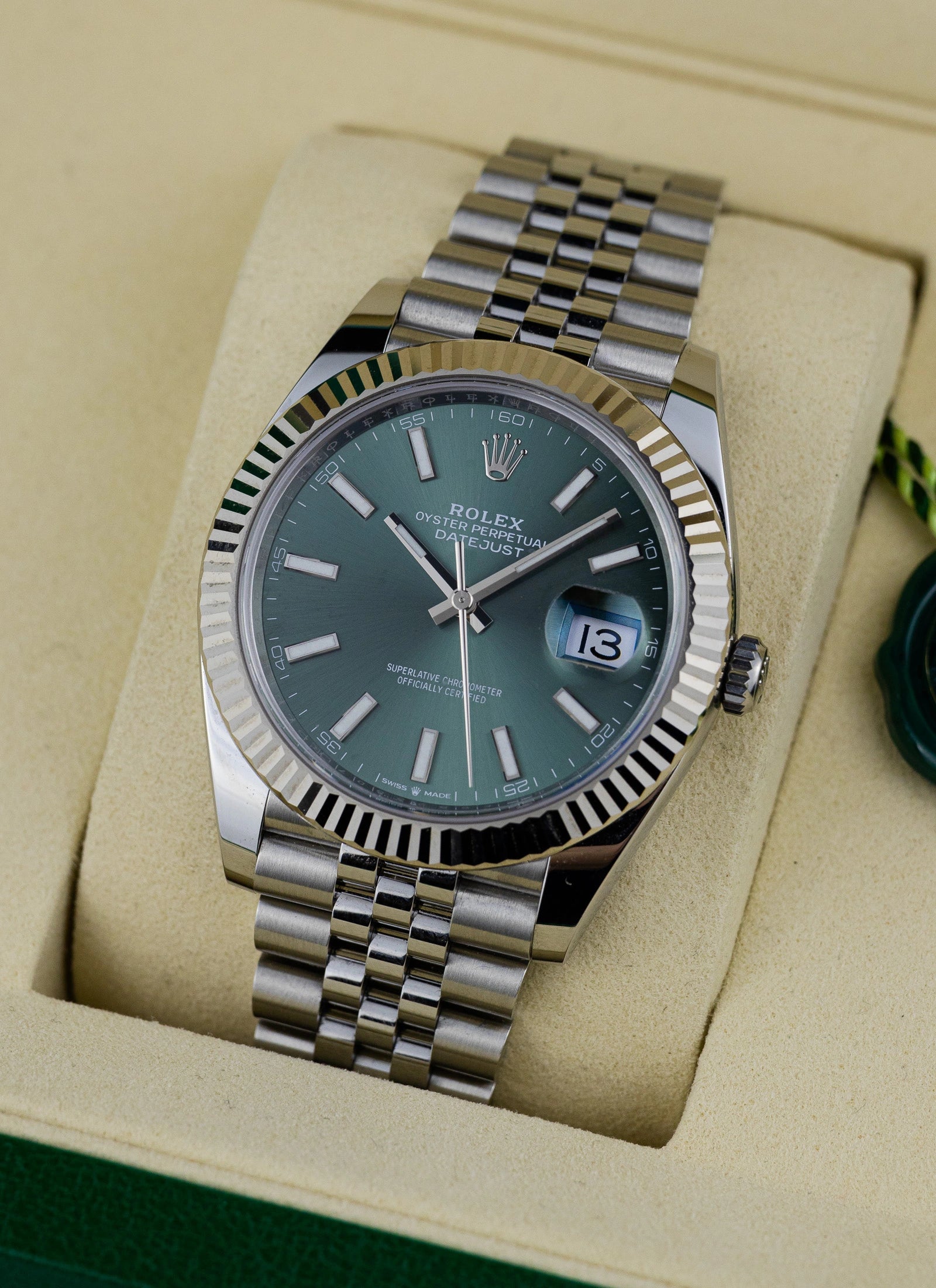 2025 Rolex Datejust 41 126334 Mint Green Full Set Kruk