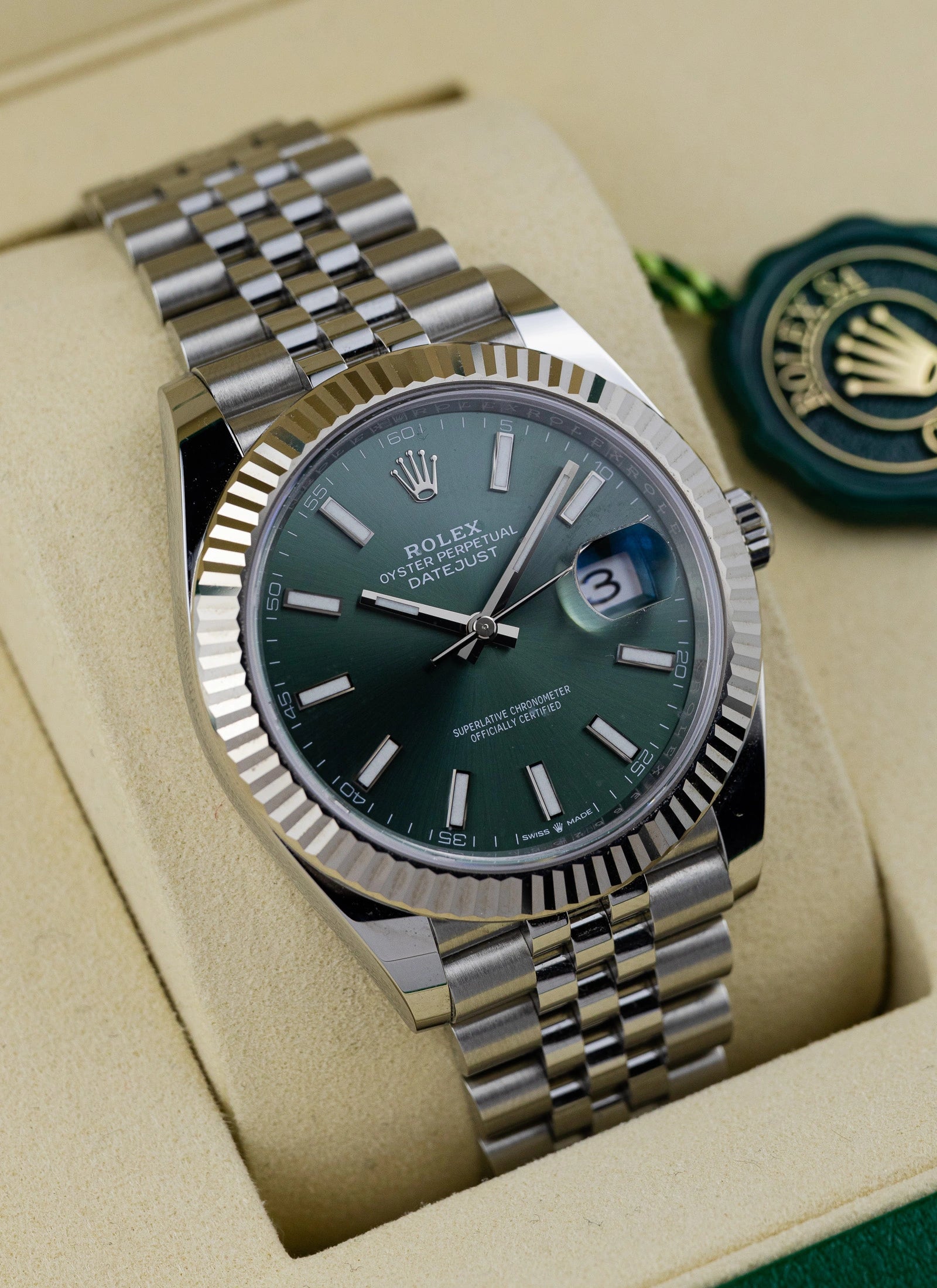 2025 Rolex Datejust 41 126334 Mint Green Full Set Kruk