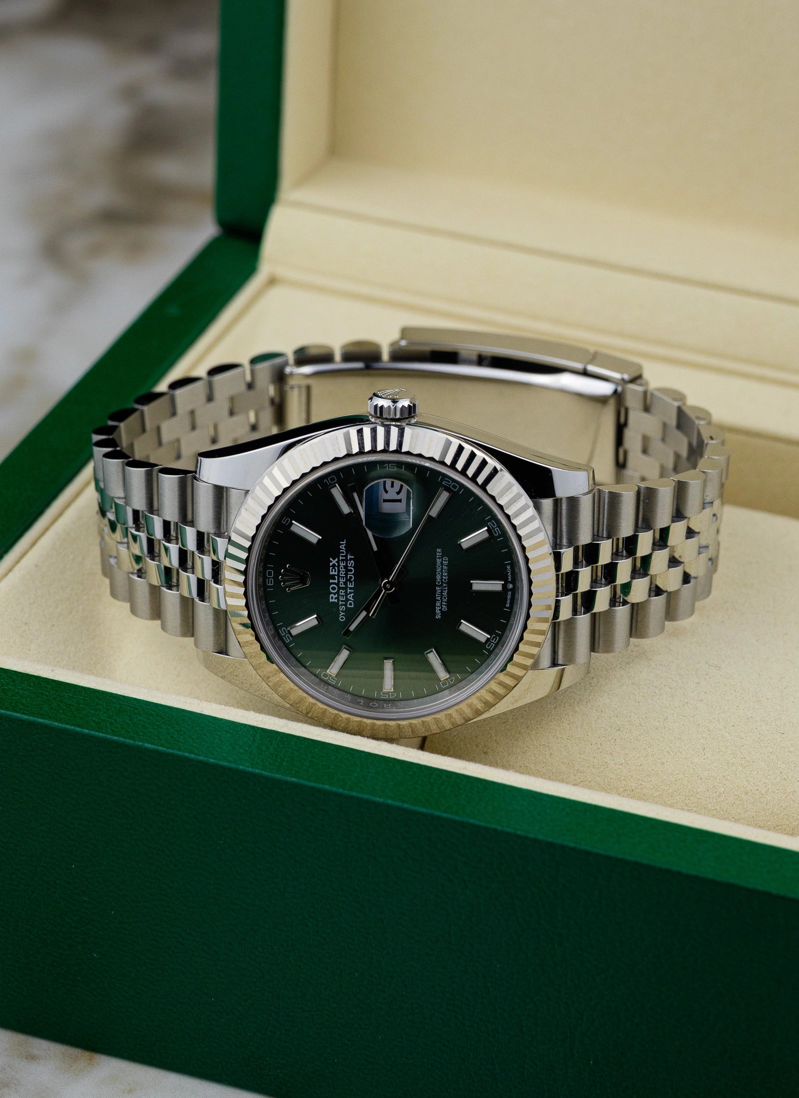 2025 Rolex Datejust 41 126334 Mint Green Full Set Kruk