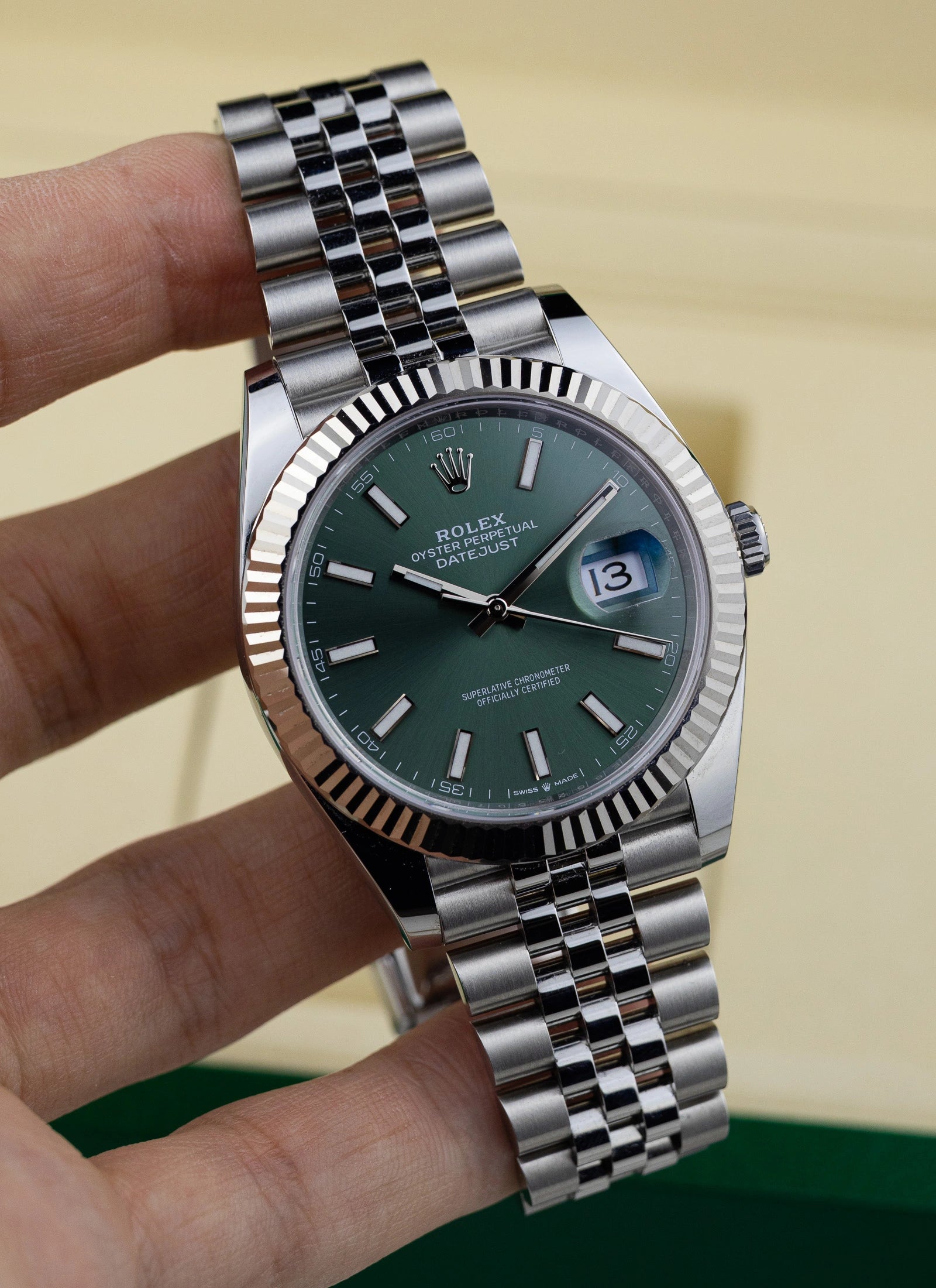 2025 Rolex Datejust 41 126334 Mint Green Full Set Kruk