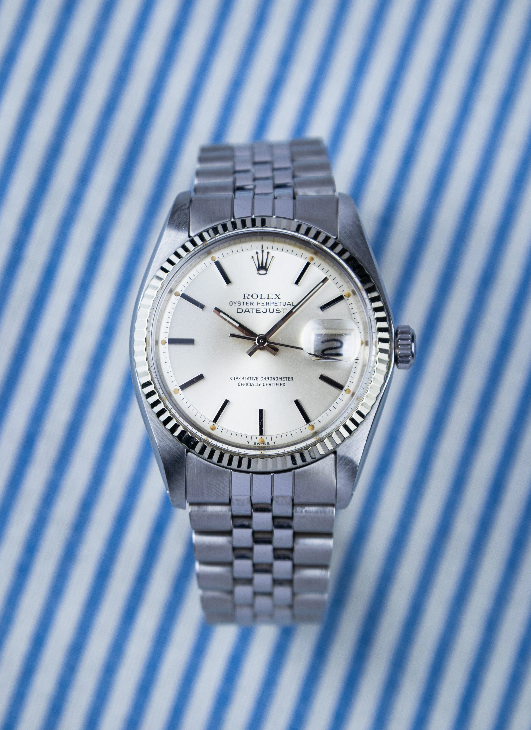 1977 Rolex Datejust 1601 1570 step dial - Main Image