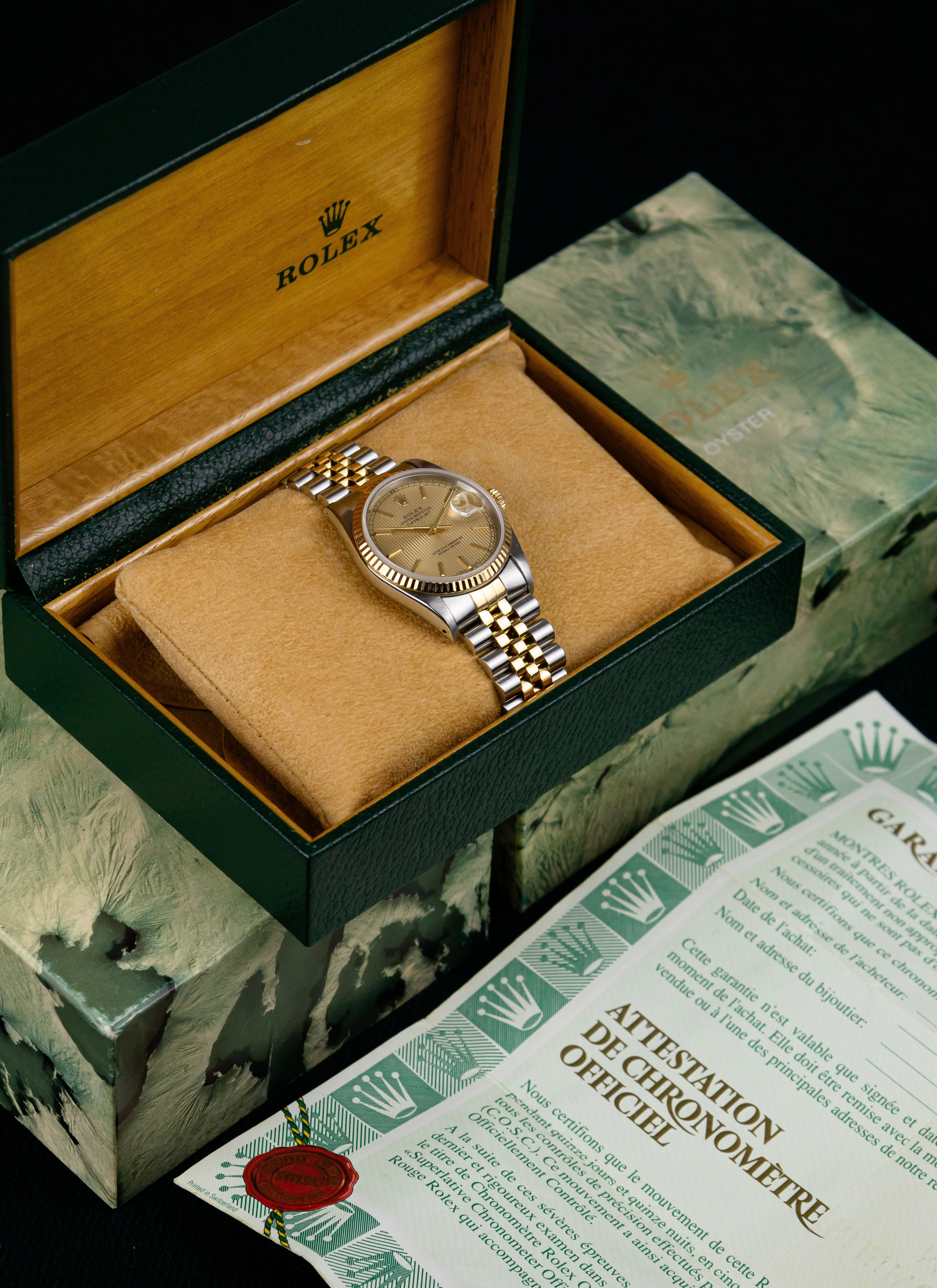 1994 Rolex Datejust 16233 Tapestry Dial Full Set