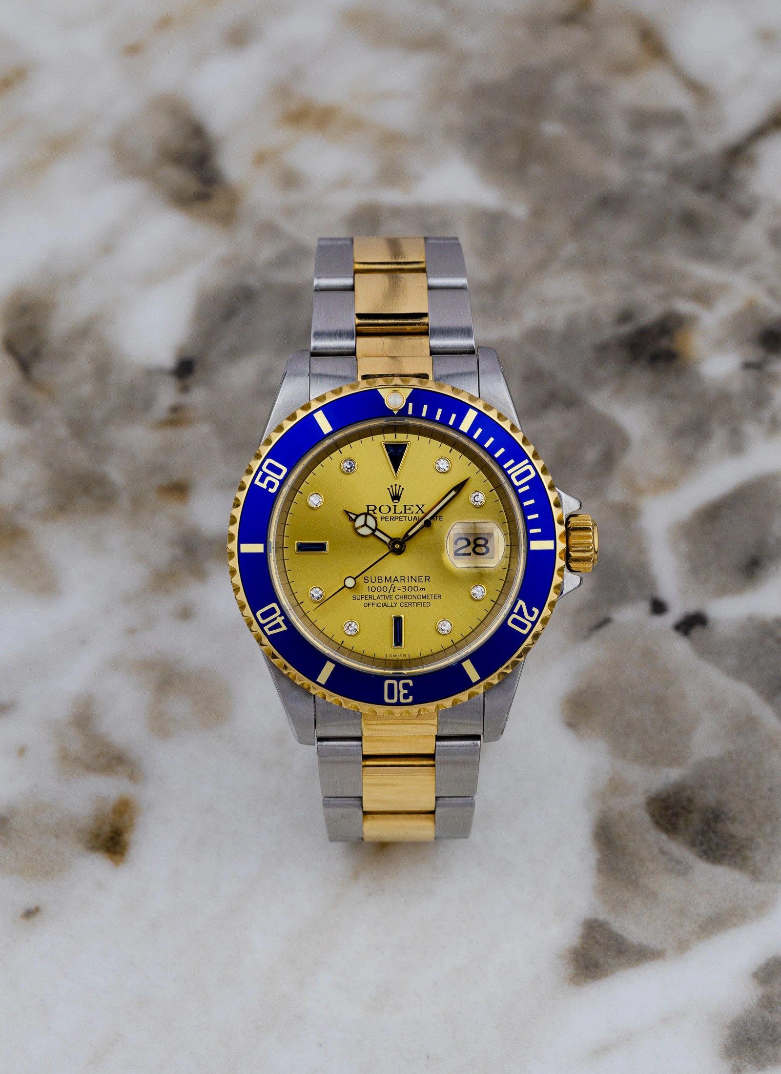 1999 Rolex Submariner Serti Dial Ref 16613