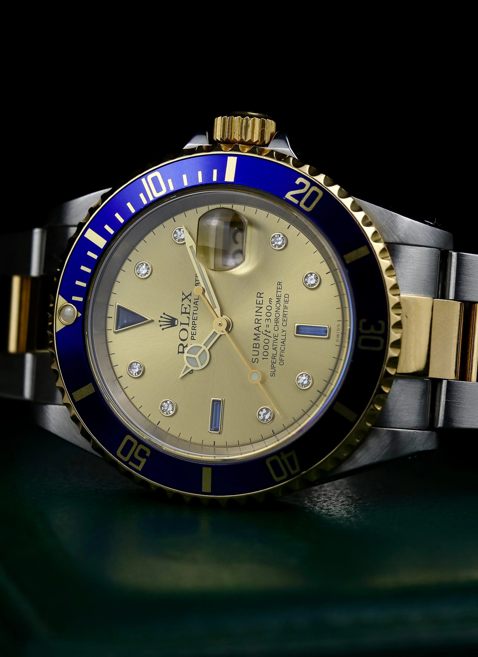 1999 Rolex Submariner Serti Dial Ref 16613