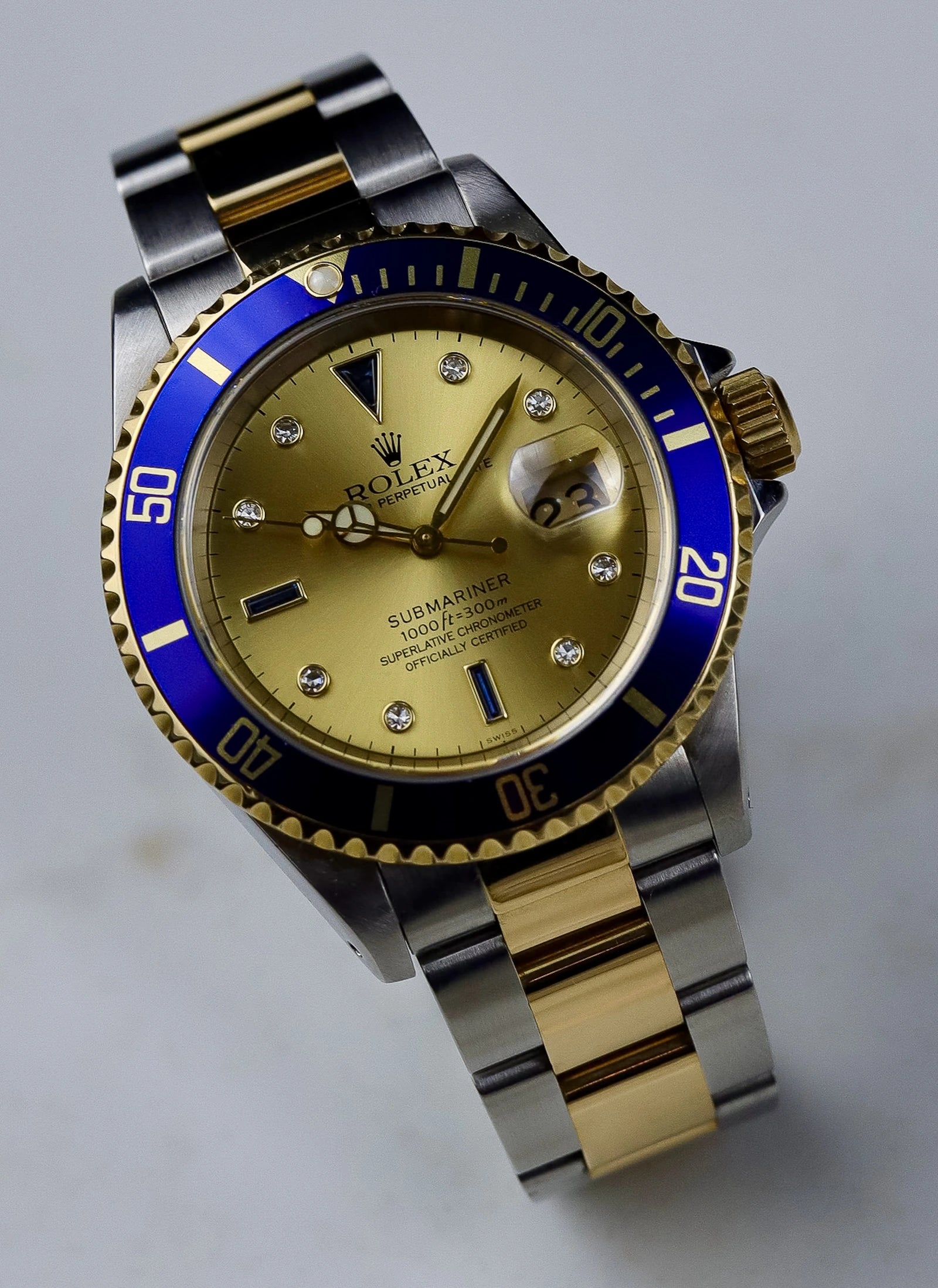1999 Rolex Submariner Serti Dial Ref 16613