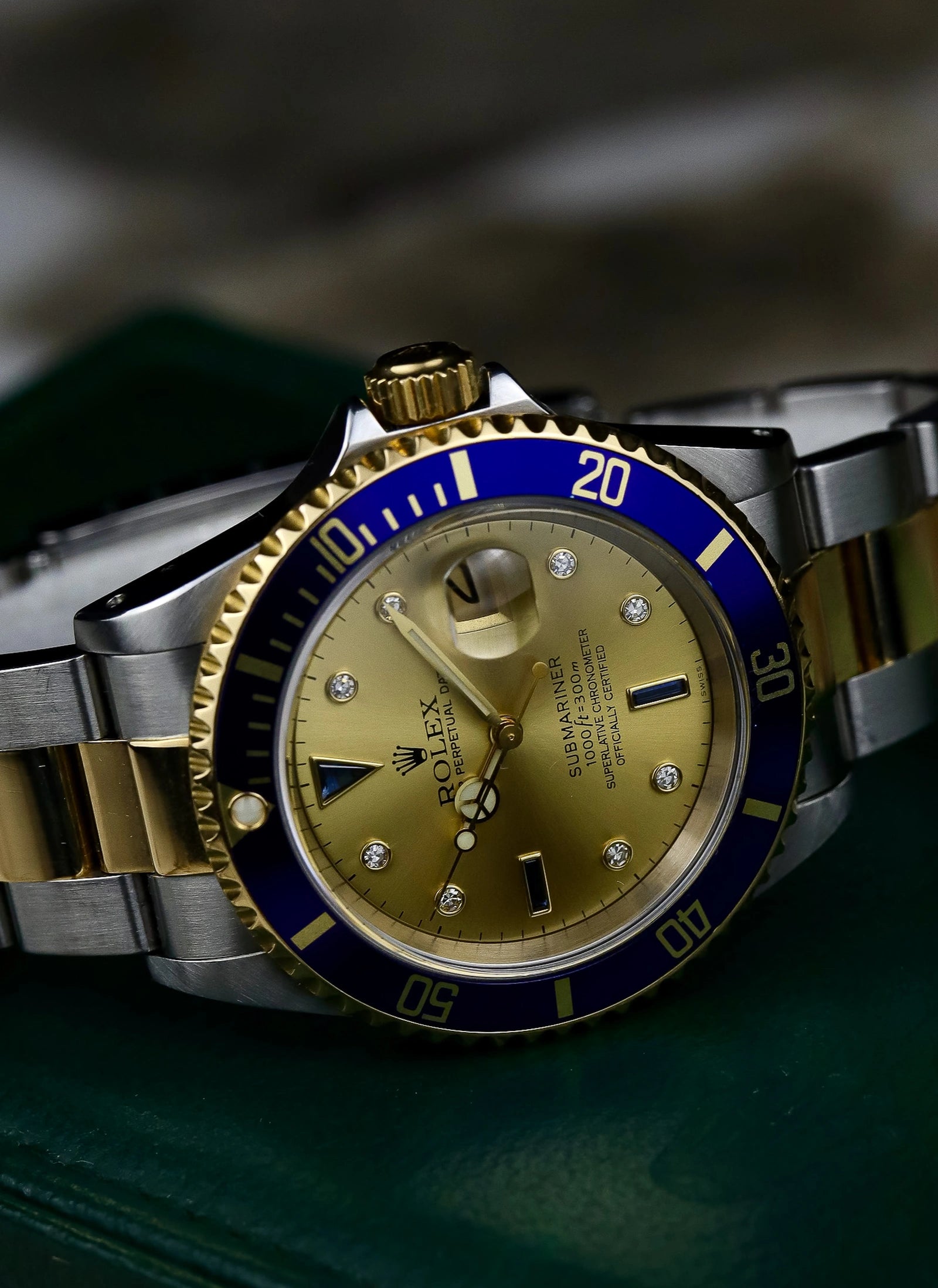 1999 Rolex Submariner Serti Dial Ref 16613