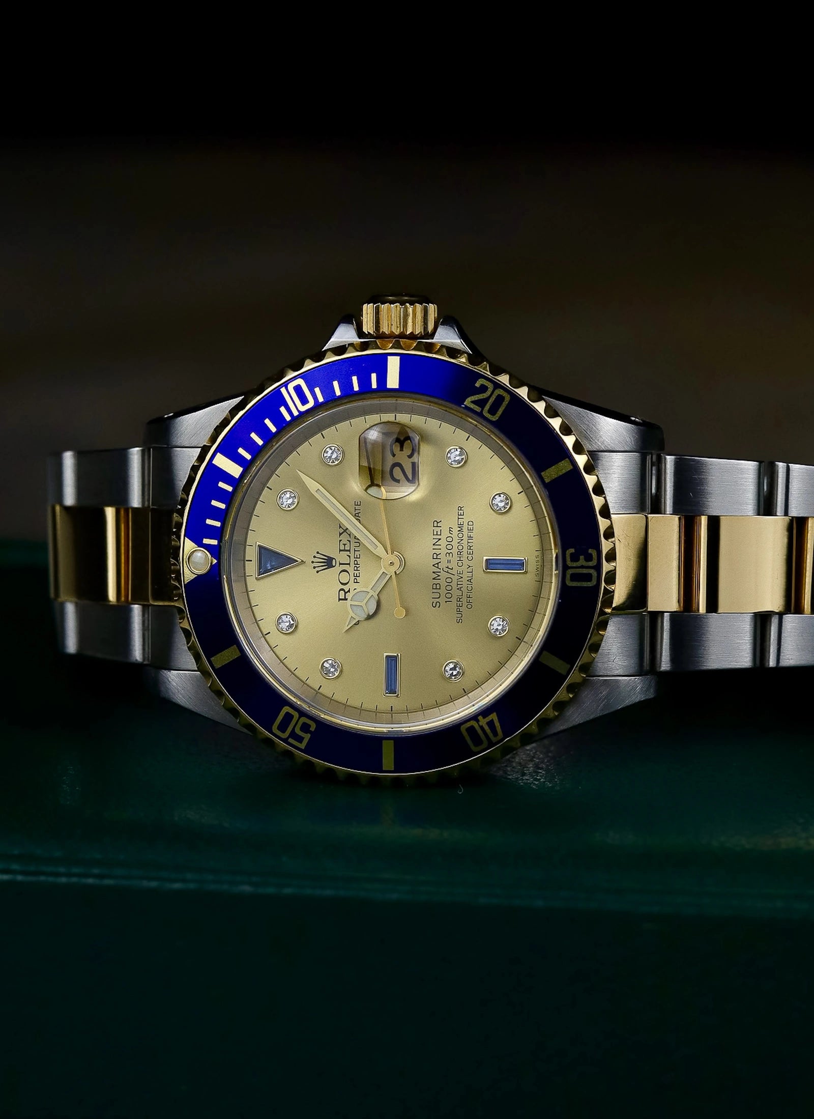 1999 Rolex Submariner Serti Dial Ref 16613
