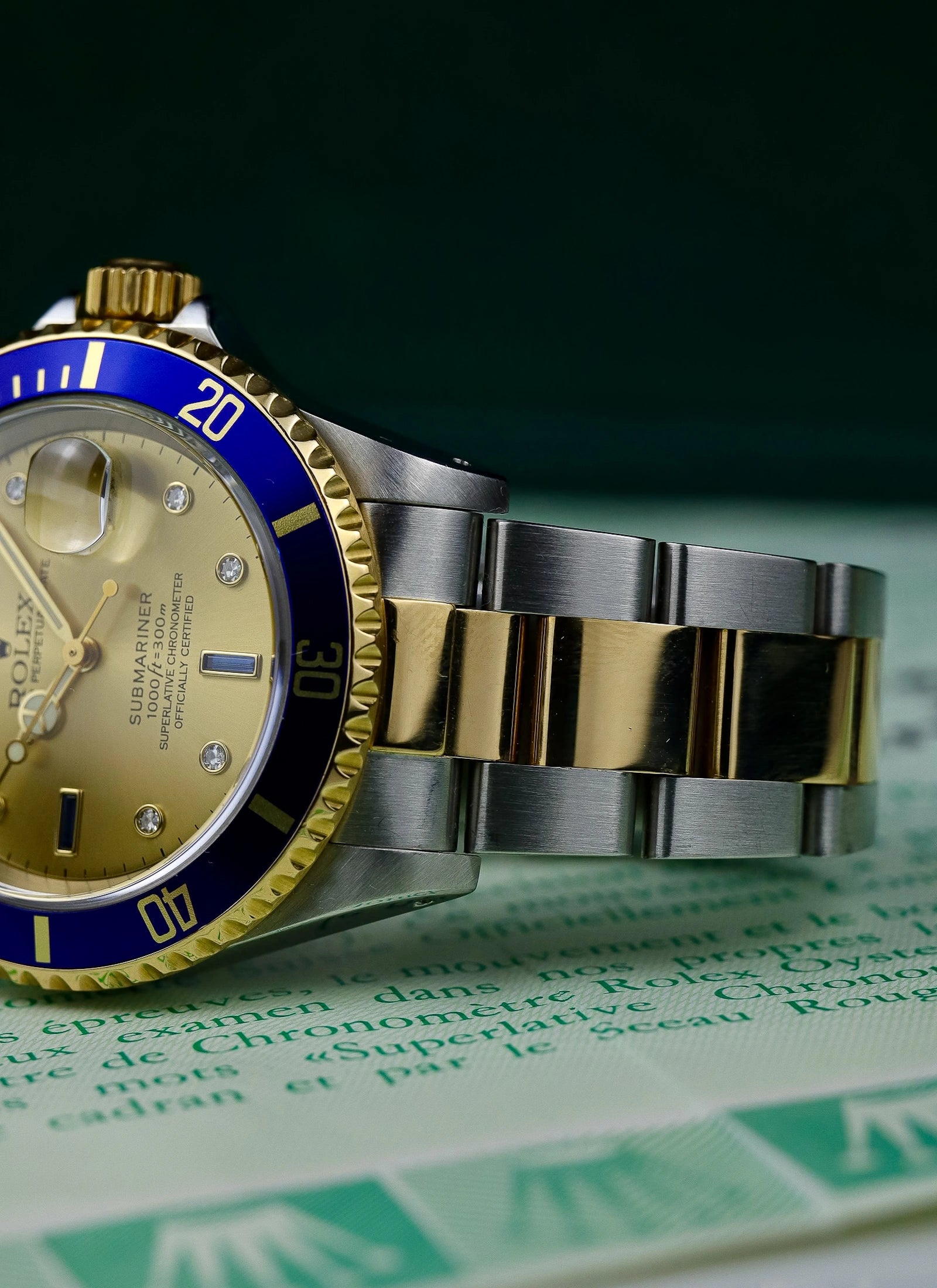1999 Rolex Submariner Serti Dial Ref 16613