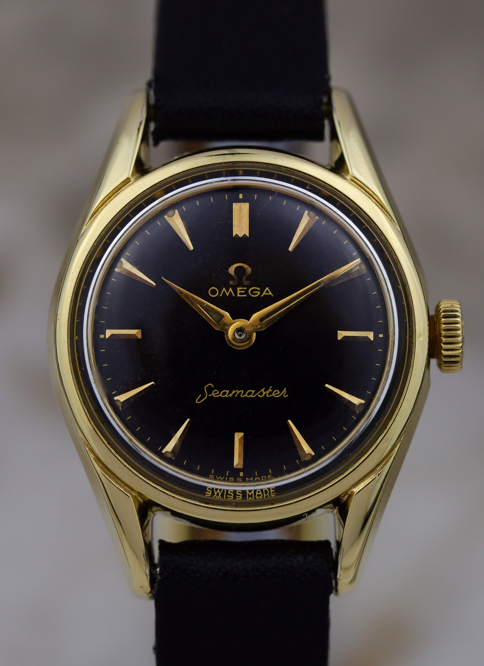 1958 Lady Omega Seamaster Black Dial 2967-3/2968 cal. 244 Serviced