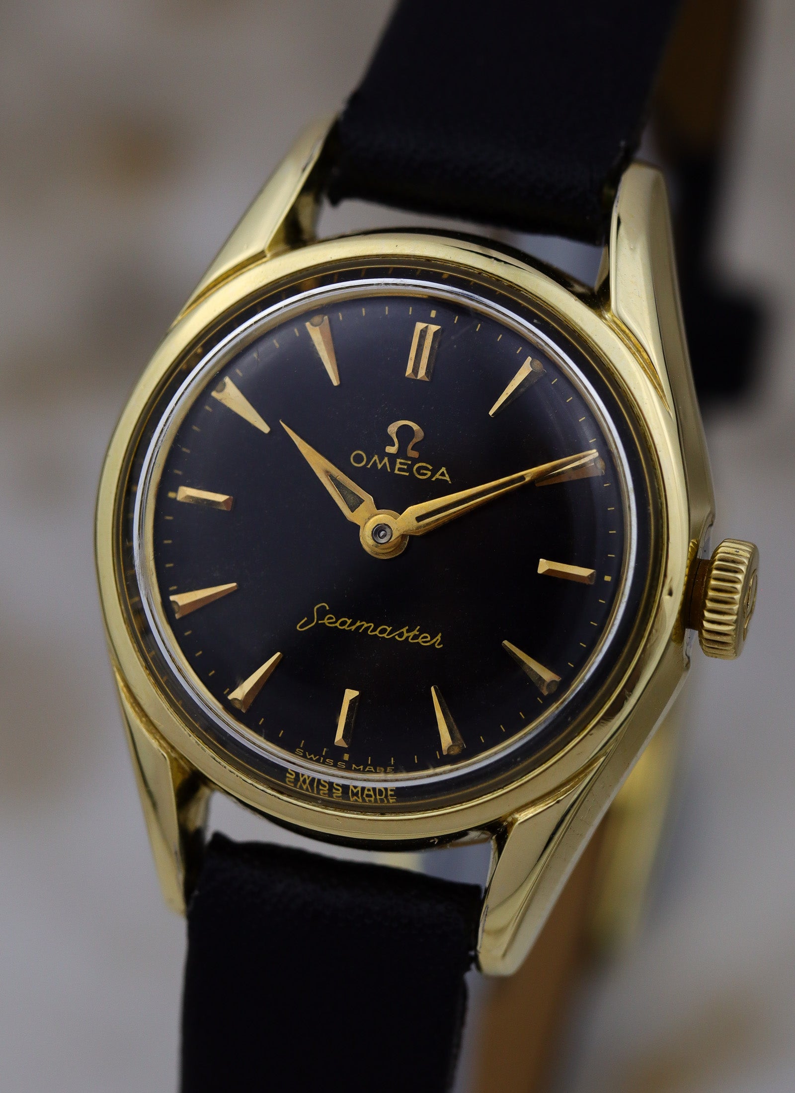 1958 Lady Omega Seamaster Black Dial 2967-3/2968 cal. 244 Serviced