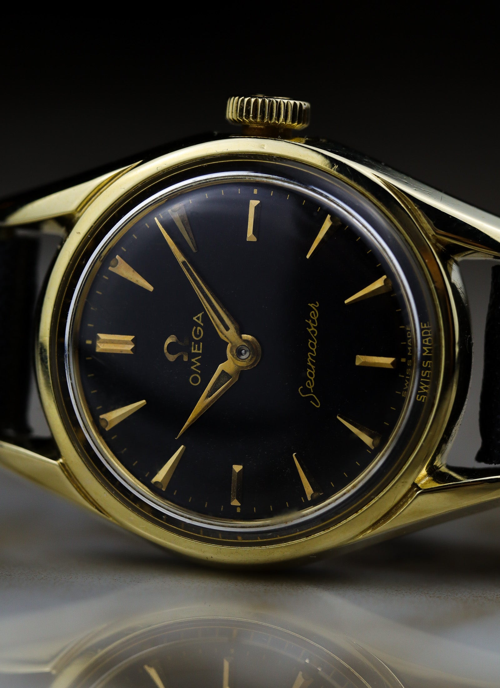 1958 Lady Omega Seamaster Black Dial 2967-3/2968 cal. 244 Serviced