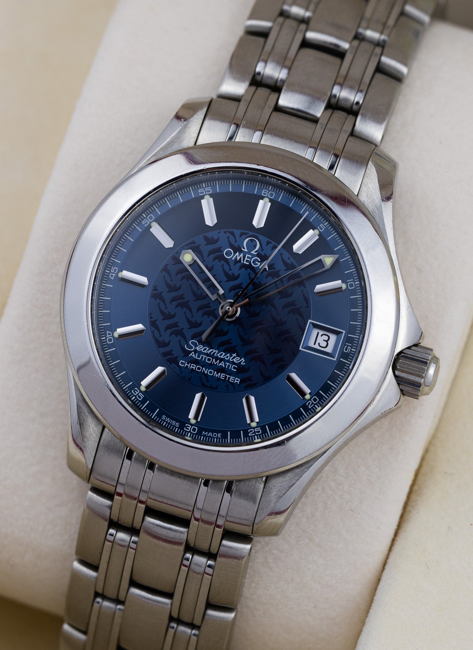 1999 Omega Seamaster 120m Jacques Mayol 2500.80 Full Set