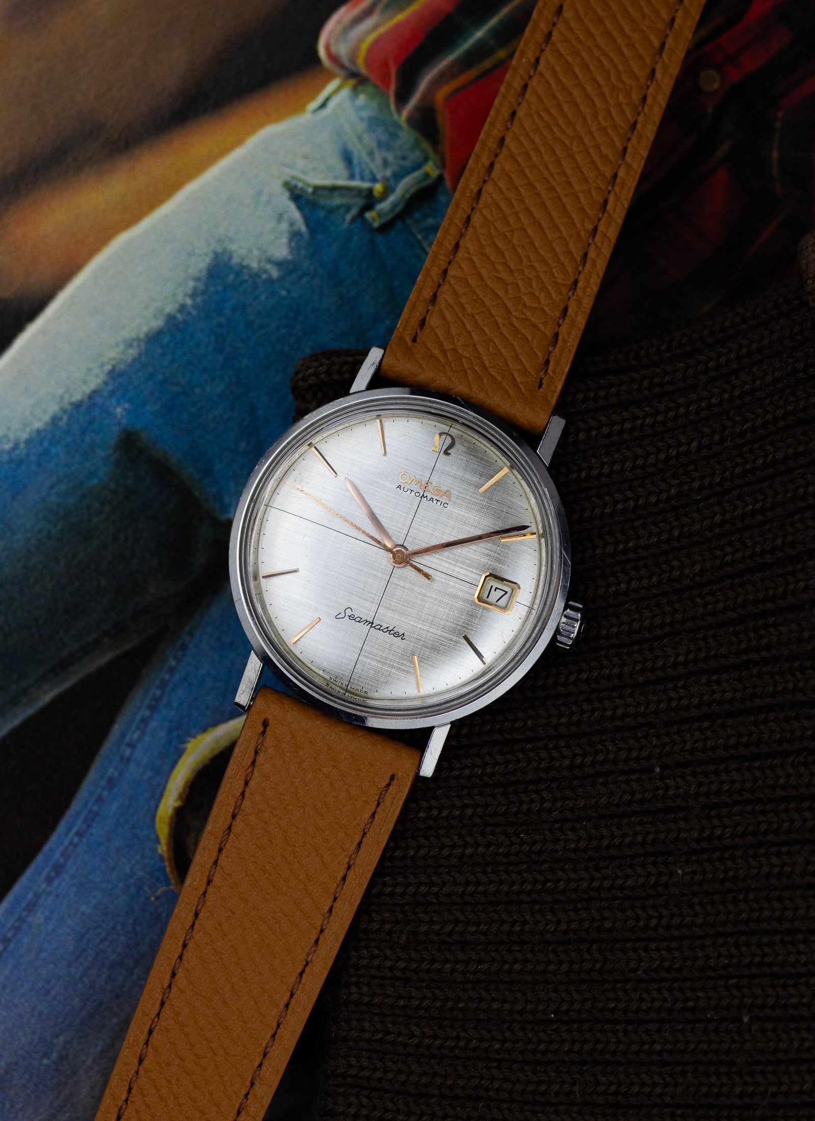 1963 Omega Seamaster Crosshair Linen Dial 14730 1 SC cal. 562 Serviced