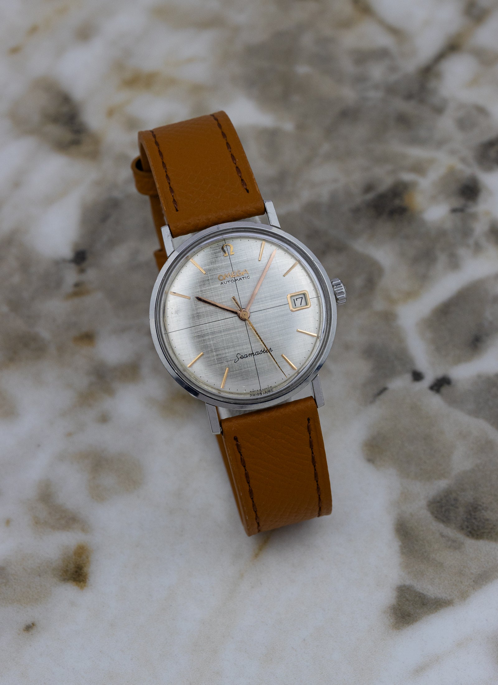 1963 Omega Seamaster Crosshair Linen Dial 14730 1 SC cal. 562 Serviced