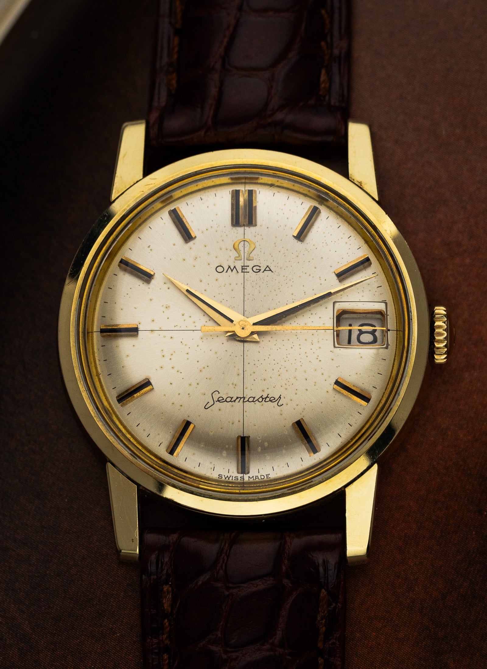 1962 Omega Seamaster Crosshair Gold Cap 14384-61 SC cal. 610 Serviced